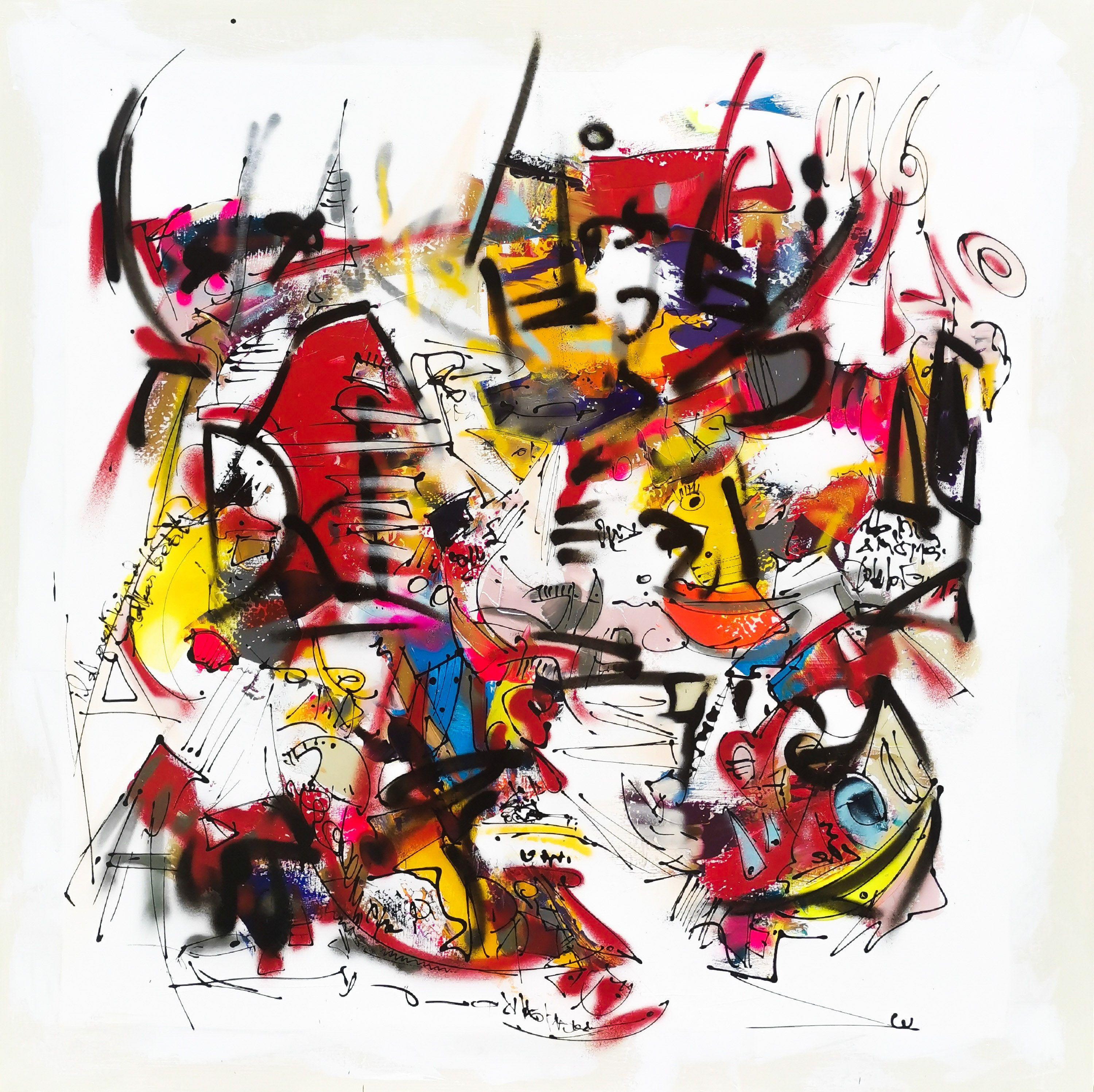 Abstract Painting di Luc Villard - Bushid´, Pittura, Acrilico su tela