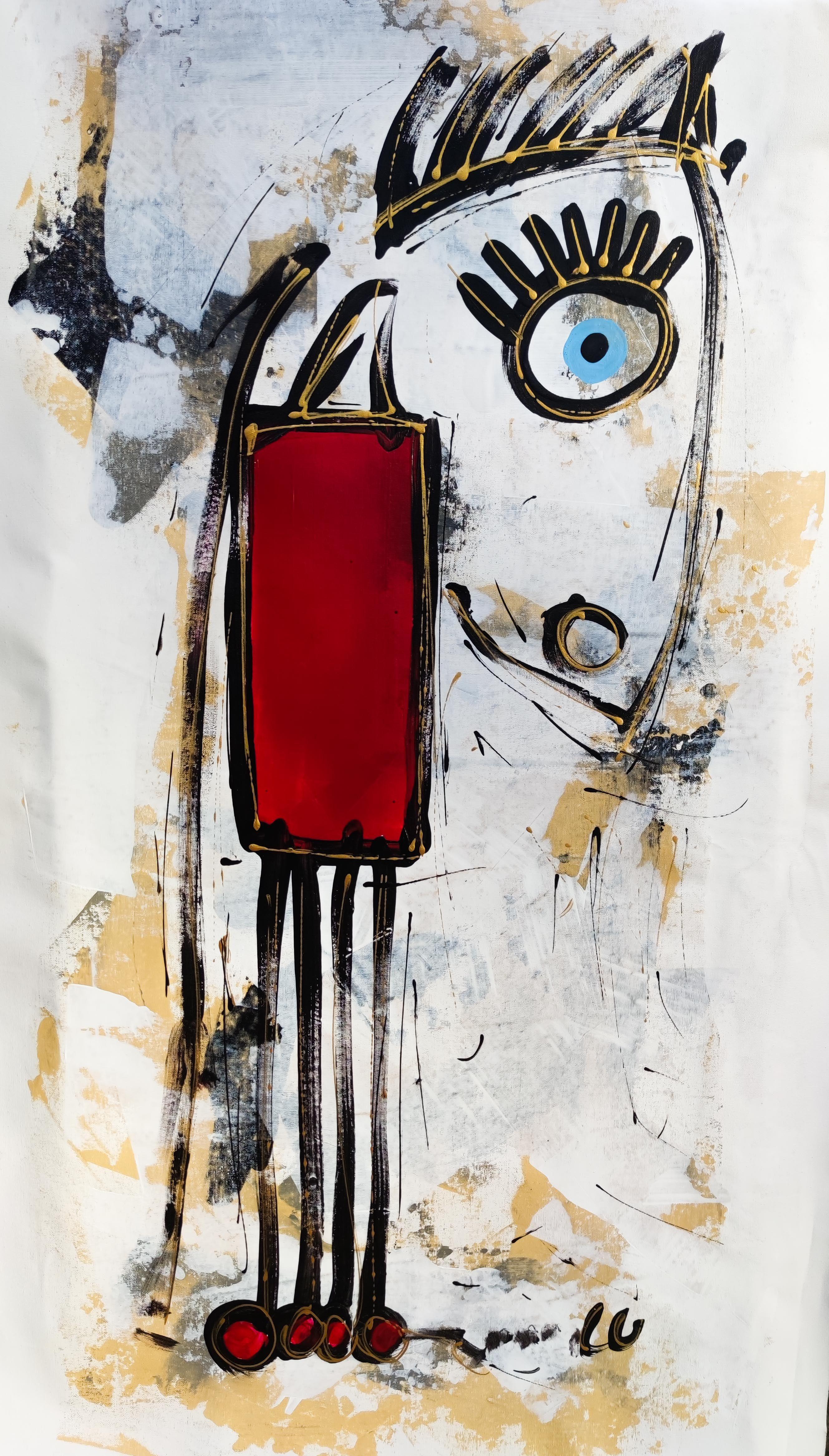 Luc Villard Abstract Painting - Jason, Painting, Acrylic on Canvas