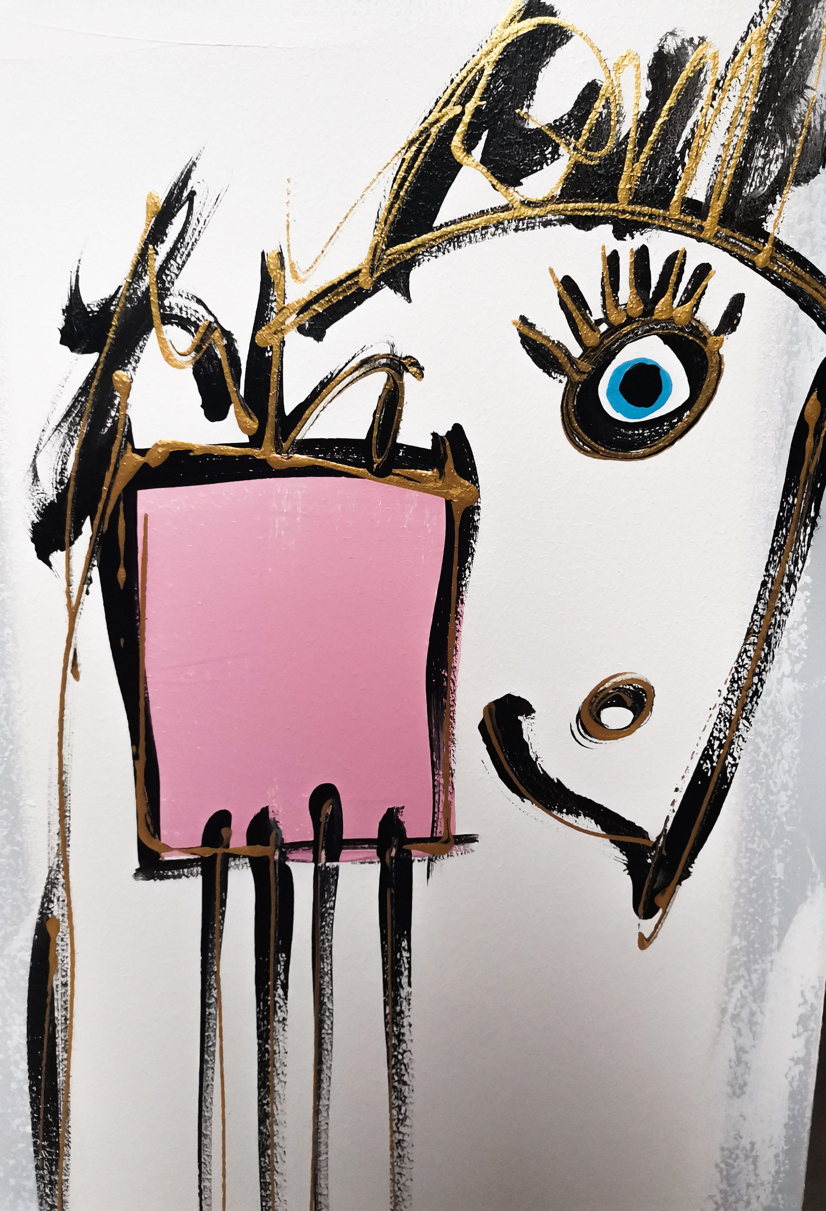 Abstract Painting di Luc Villard - Julie, Pittura, Acrilico su tela