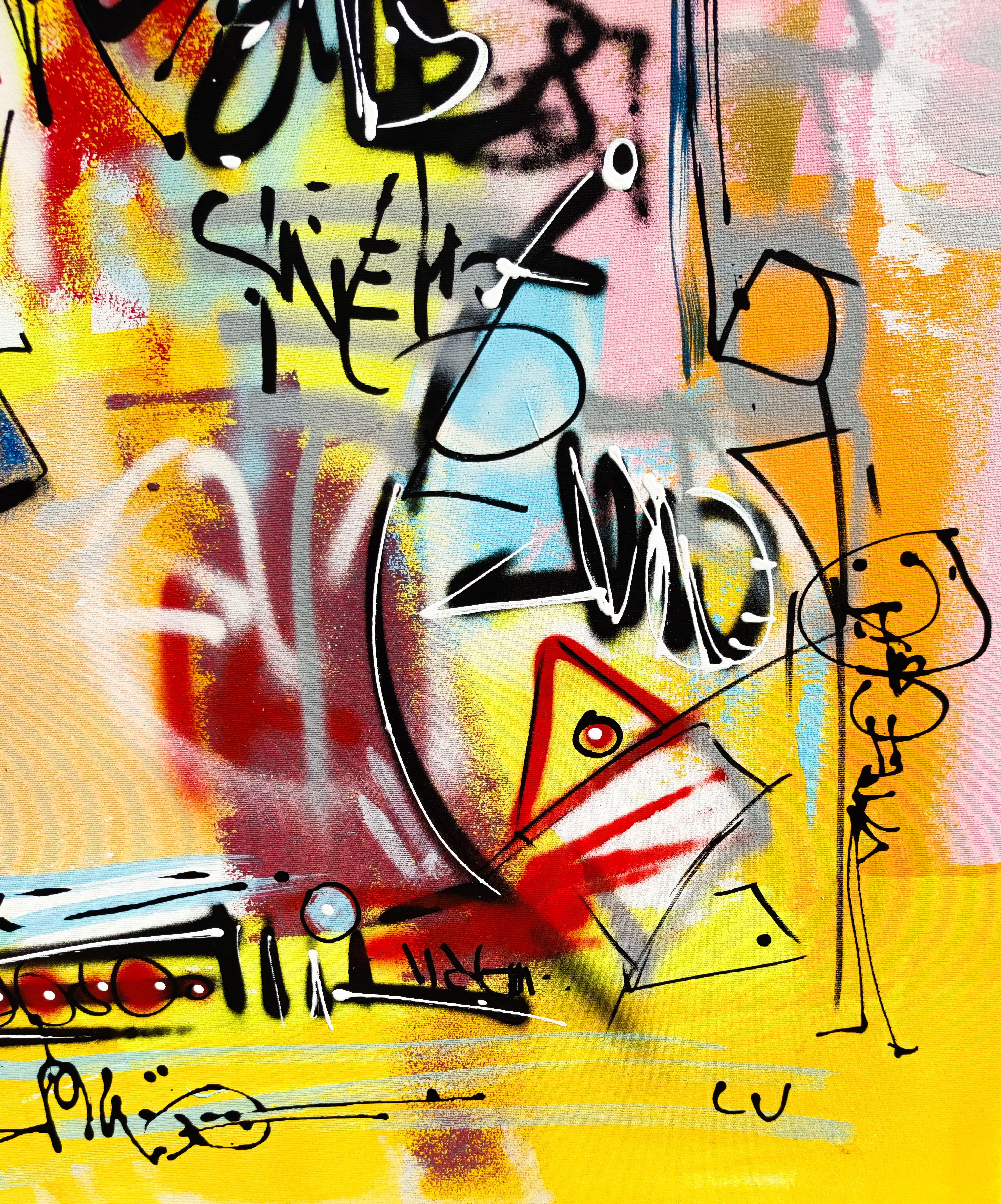 Les annÃes folles, Painting, Acrylic on Canvas For Sale 1