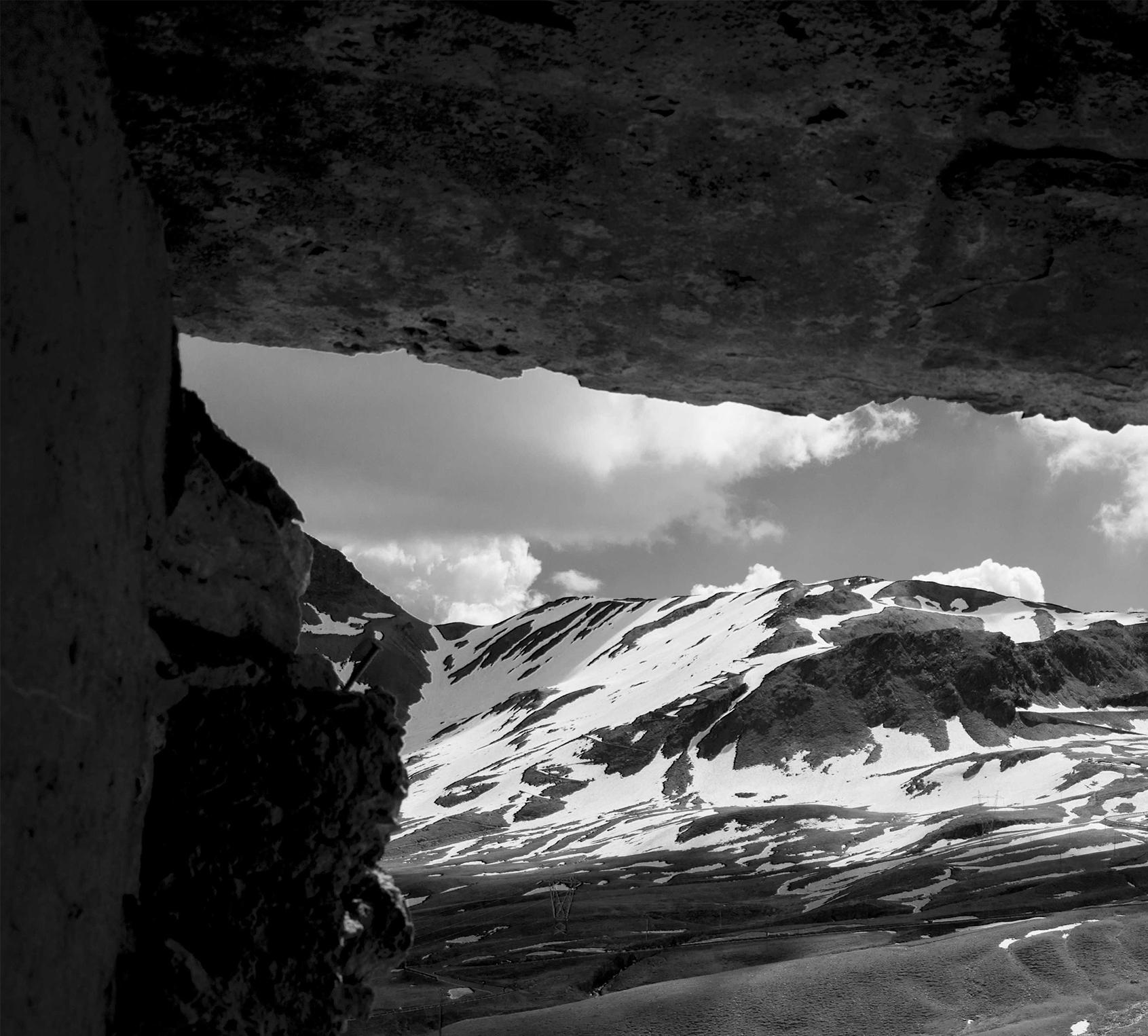 A Fatal Pass, The Window on the enemy. Black and White landscape Photograph For Sale 2