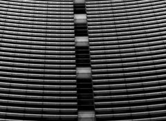 Centre-ville de Miami. Photographie de paysage architecturale en noir et blanc