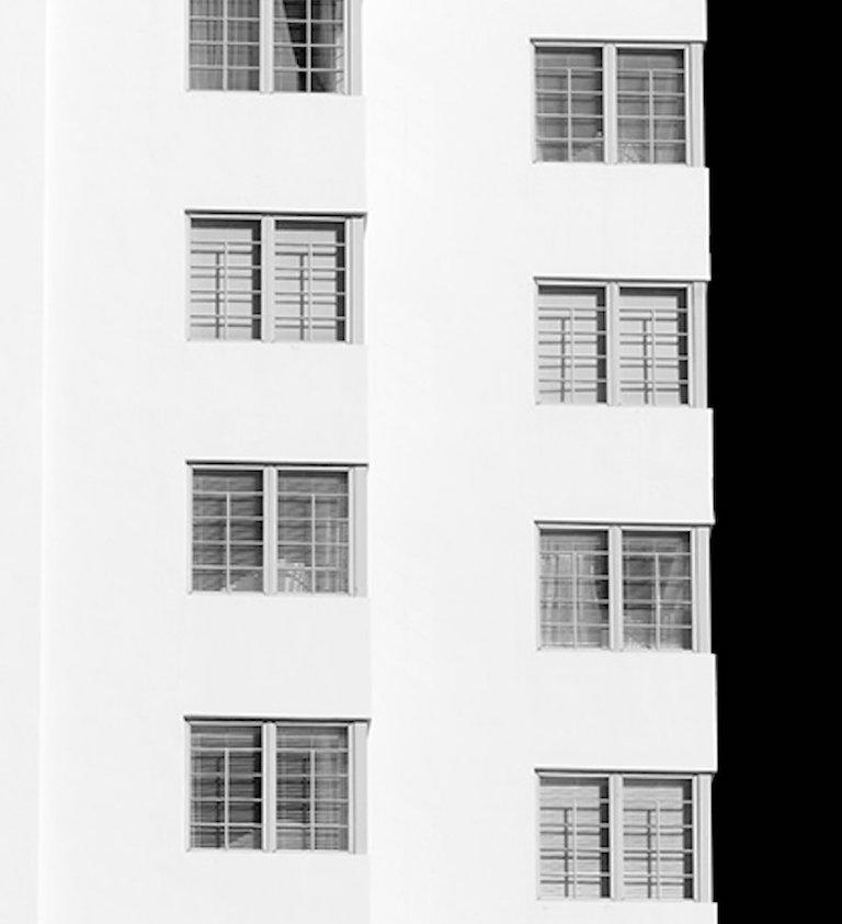 Miami Abstractions 2, Architectural landscape black and white photograph - Photograph by Luca Artioli