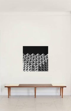 Miami Downtown 1, Black and White Landscape Architectural Photograph