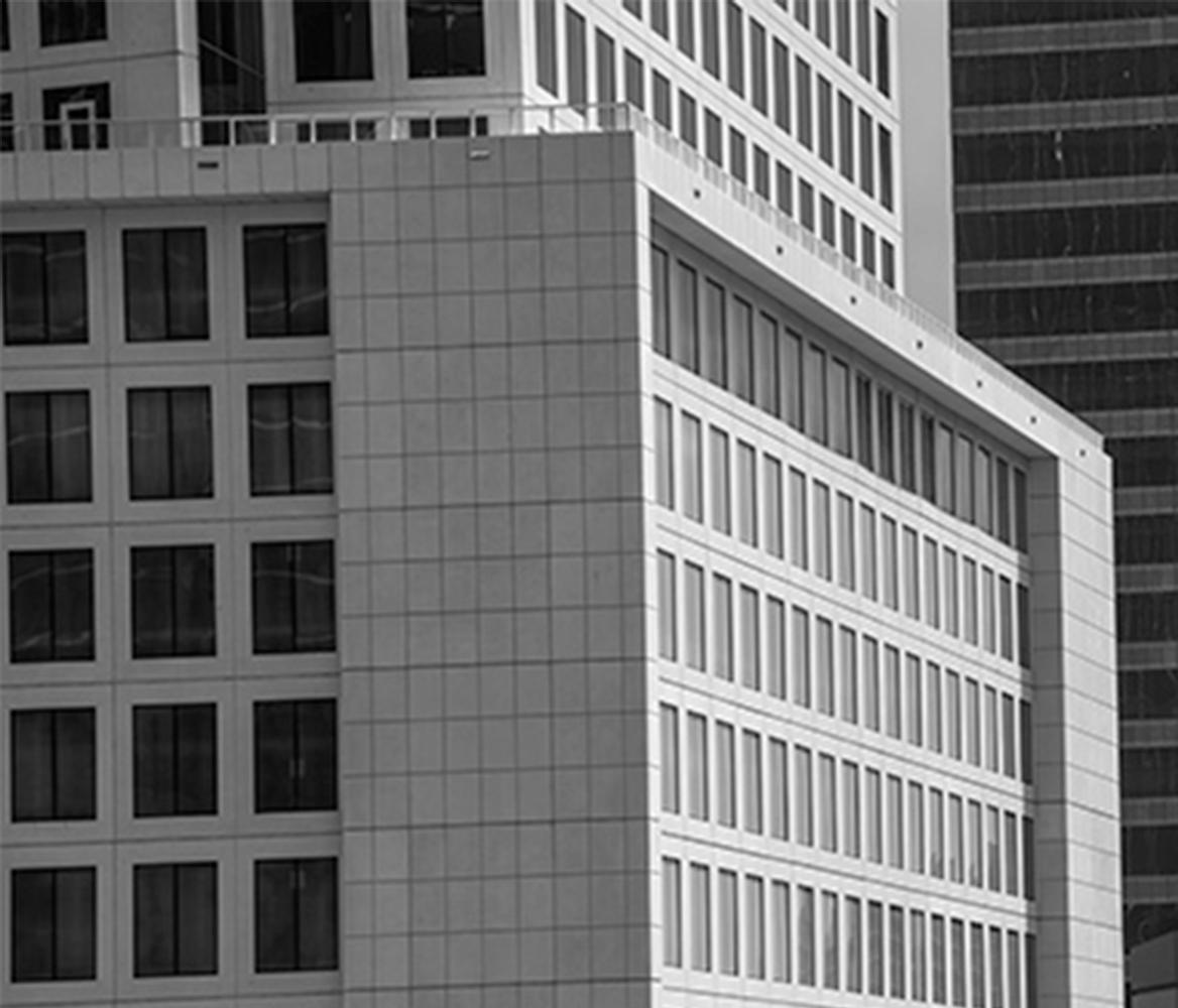 Miami Downtown,  Black and White Architectural Landscape Photography For Sale 1