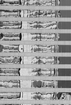 Miami Reflections 1, fotografia architettonica astratta in bianco e nero