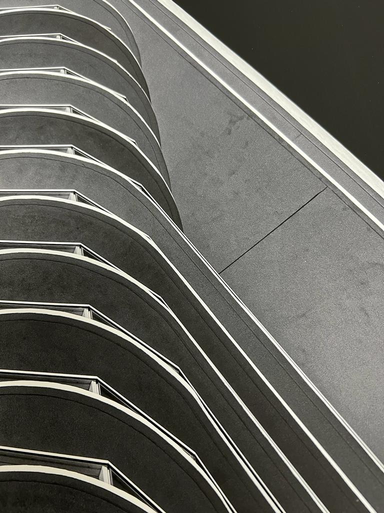 Miami Stripes 01. Black and White Architectural landscape Photograph For Sale 1