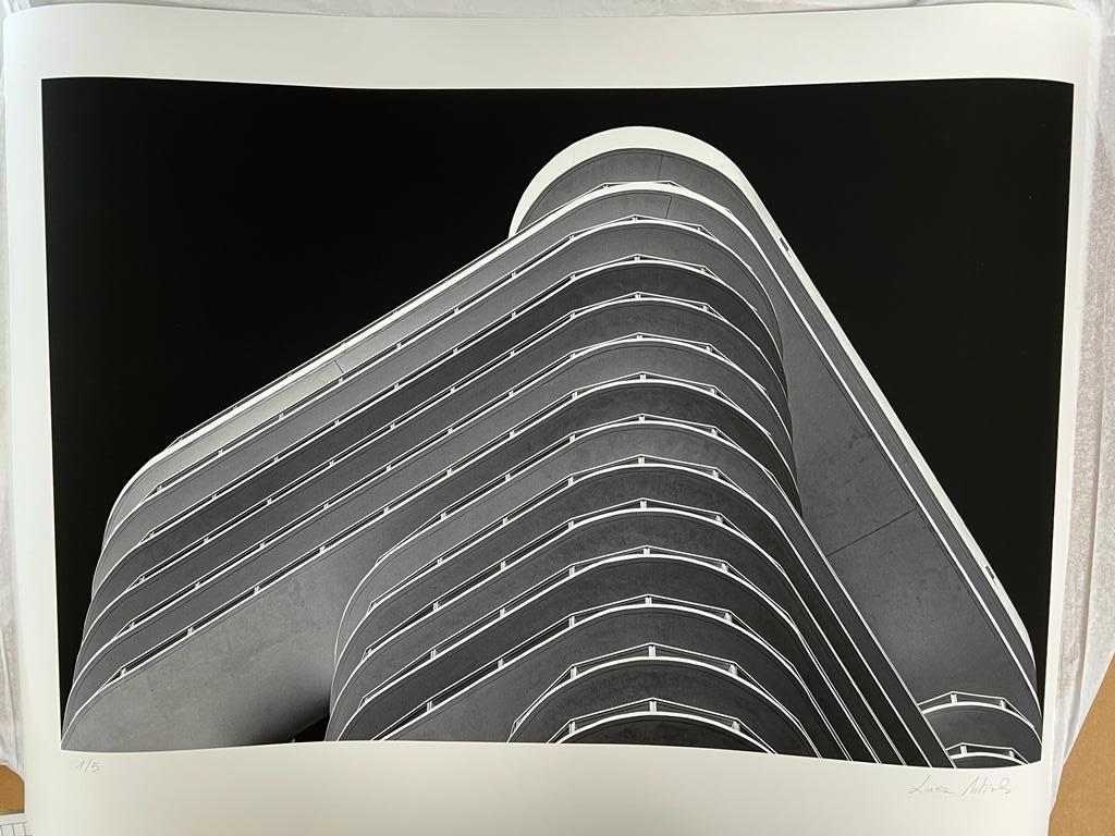 Miami Stripes 01. Black and White Architectural landscape Photograph For Sale 3