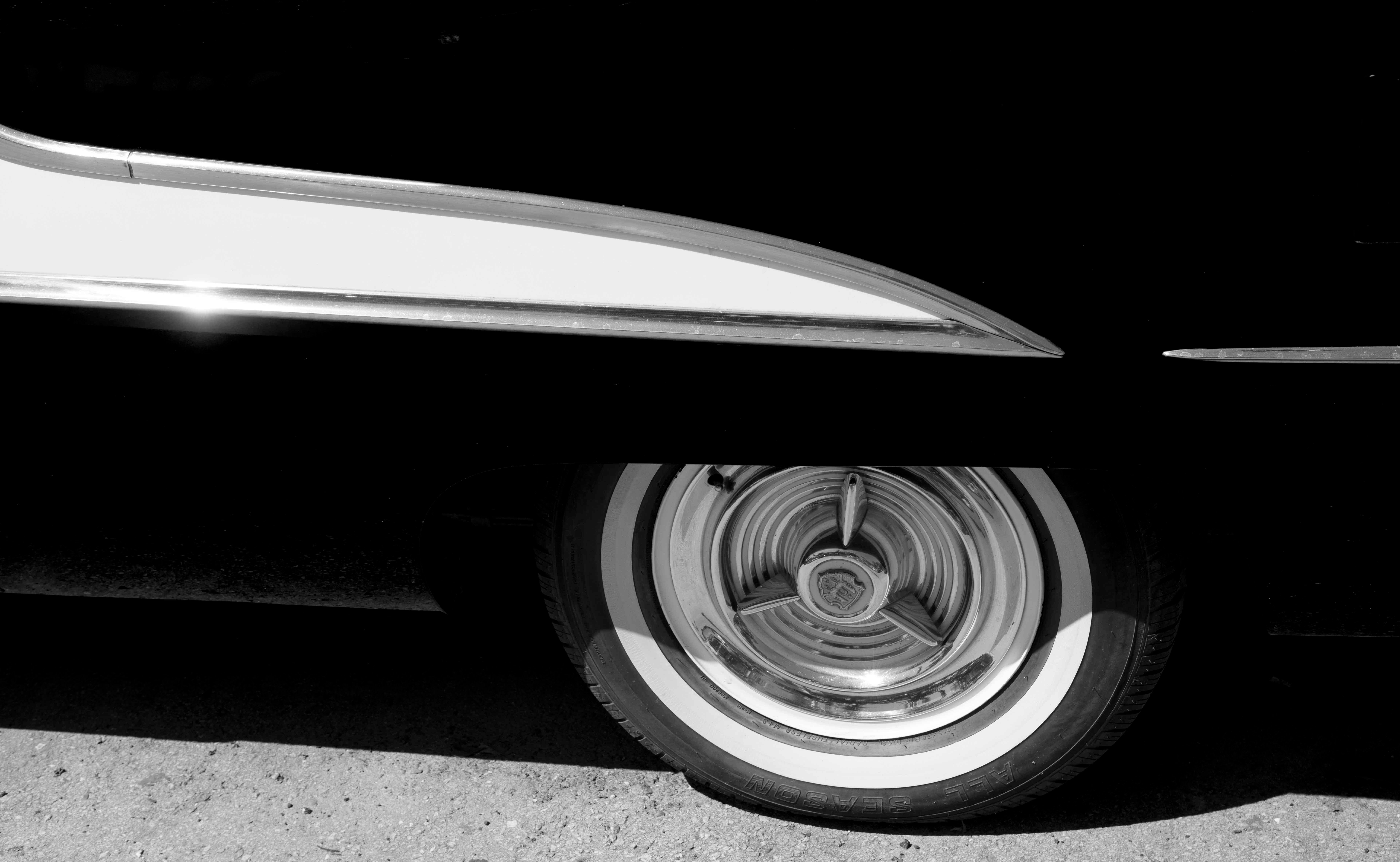 Alte Autos Miami. Schwarz und Weiß  Stilleben limitierte AuflageFotografie
