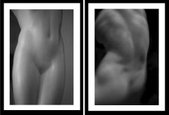 Römische Statuestudie Studie 7 und 9. Diptychon. Figürliche Aktfotografie.  Gerahmt