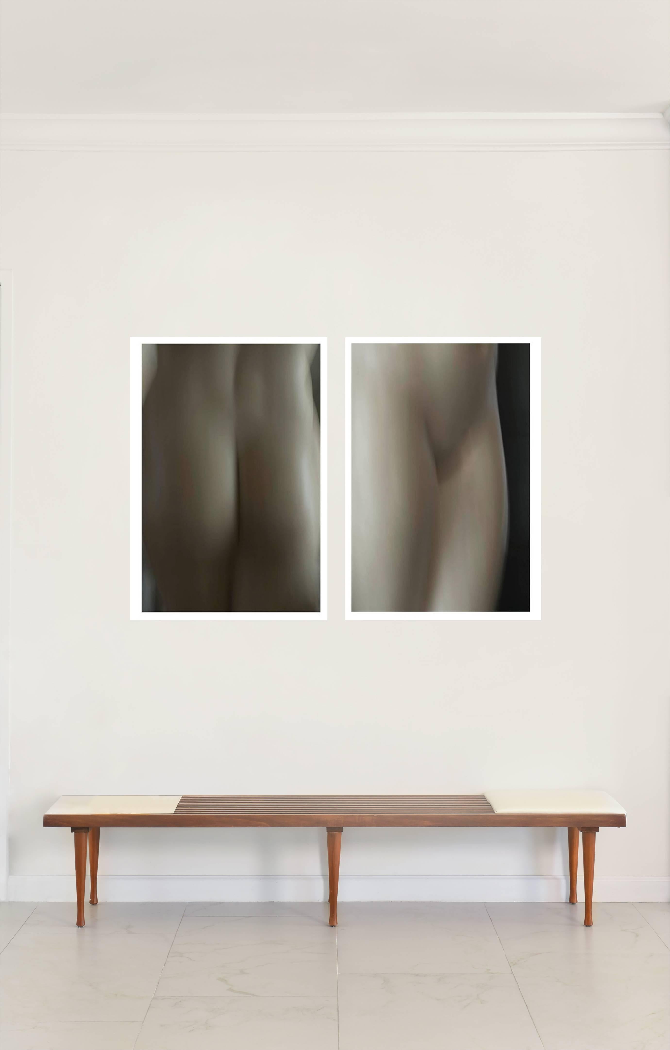 Roman Statue, Study II and I, Diptych. Nudes. Limited edition color photograph - Black Color Photograph by Luca Artioli