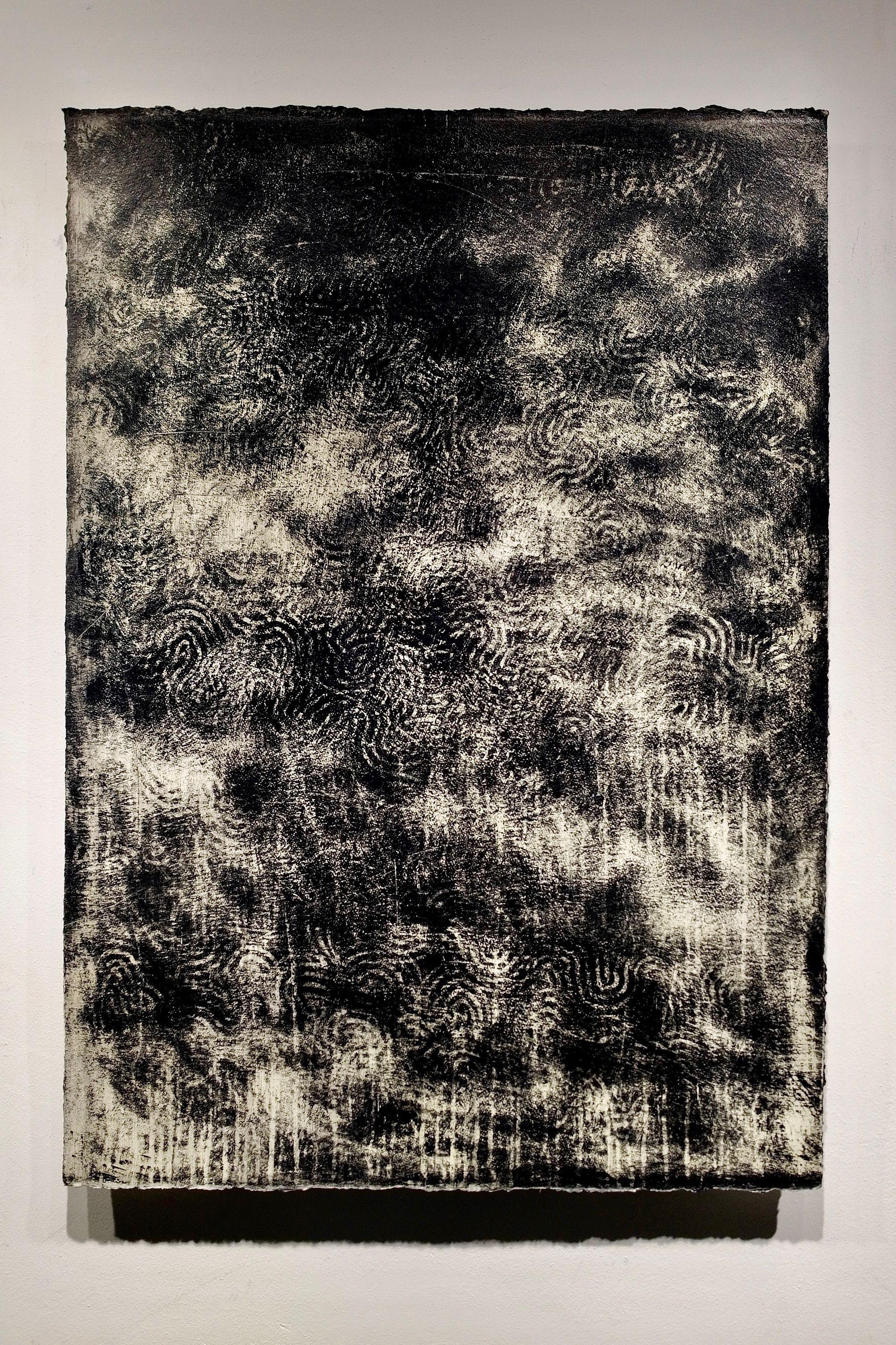 Eine lange, lange Nacht, Gemälde, Acryl auf Papier (Abstrakt), Painting, von Luca Brandi