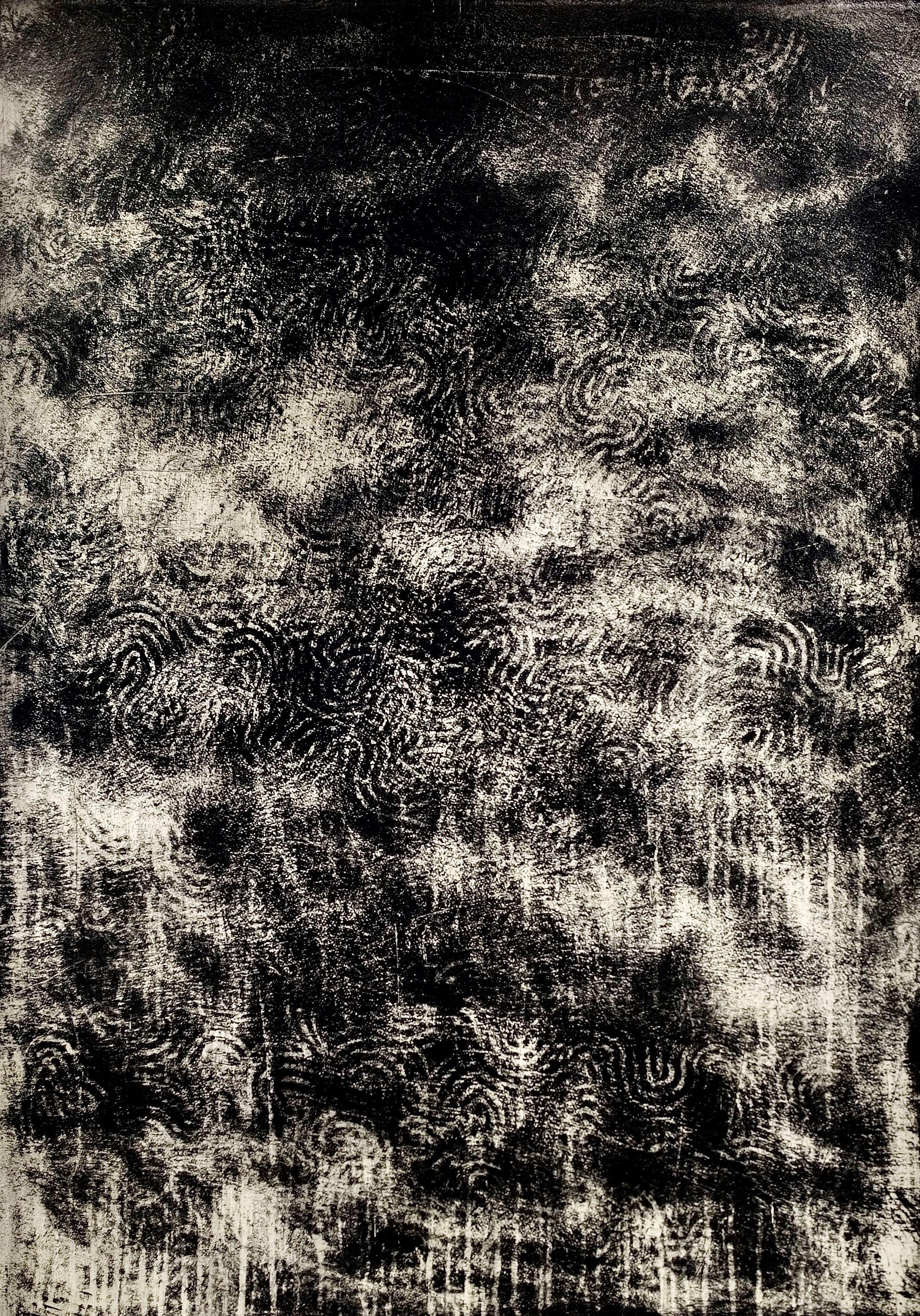 Eine lange, lange Nacht, Gemälde, Acryl auf Papier