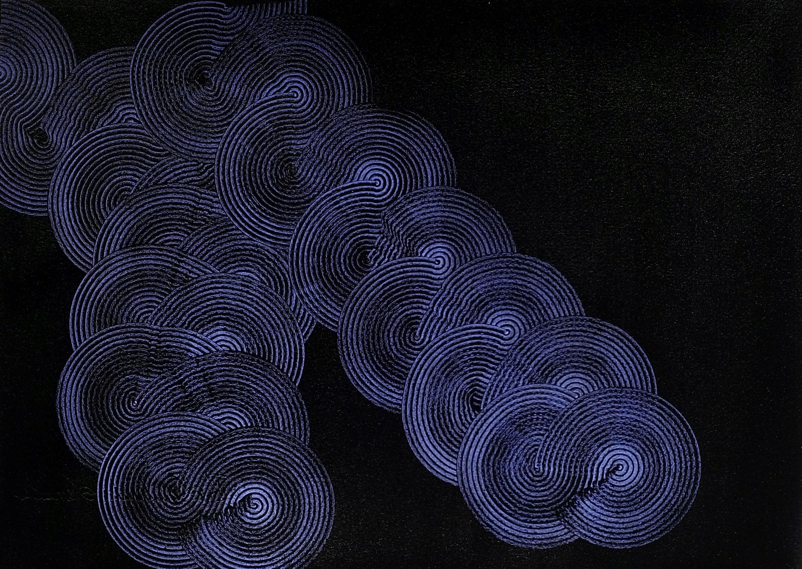 Apokalypsis 2025 5, Gemälde, Acryl auf Papier