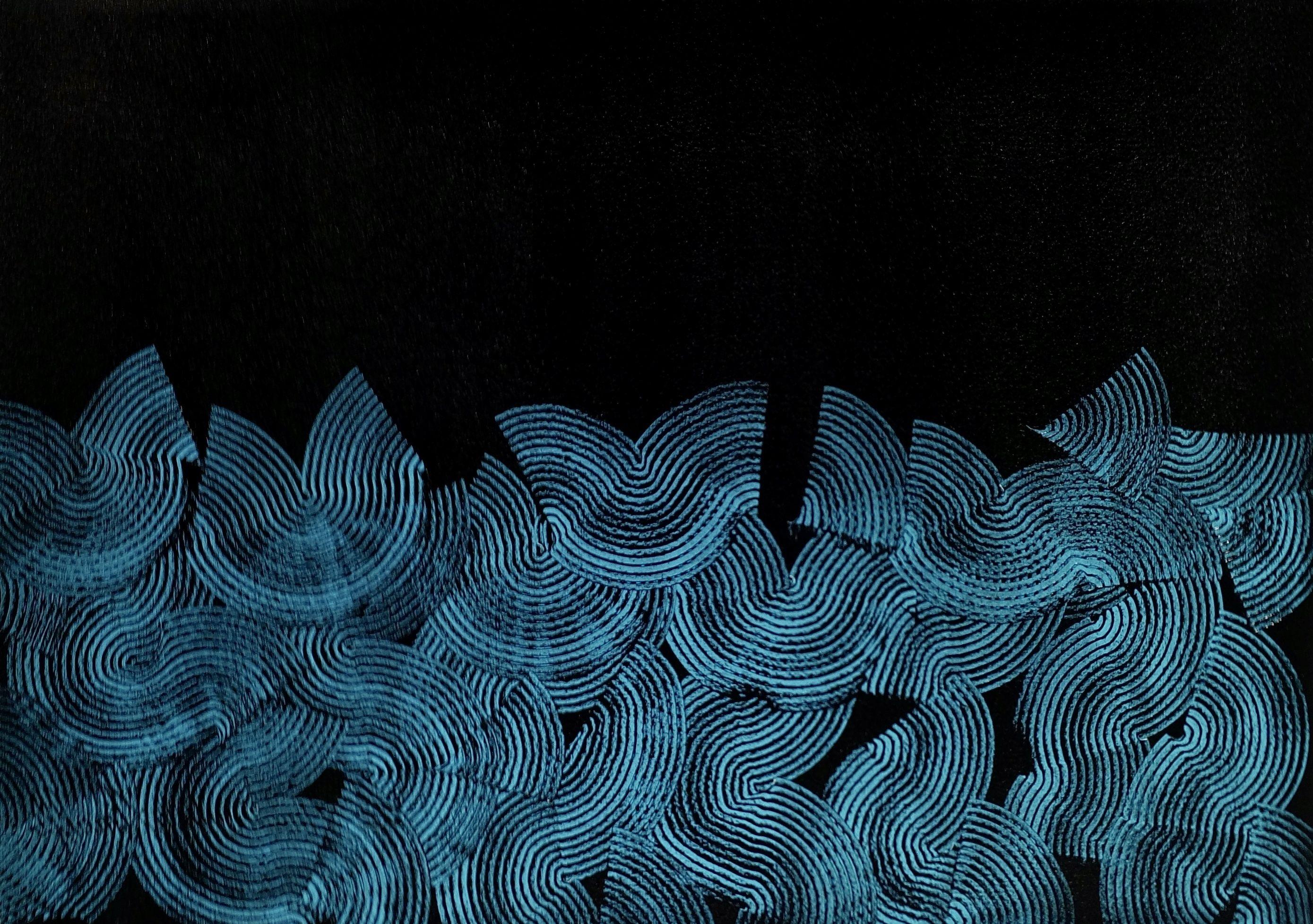 Apokalypsis 2025 6, Gemälde, Acryl auf Papier