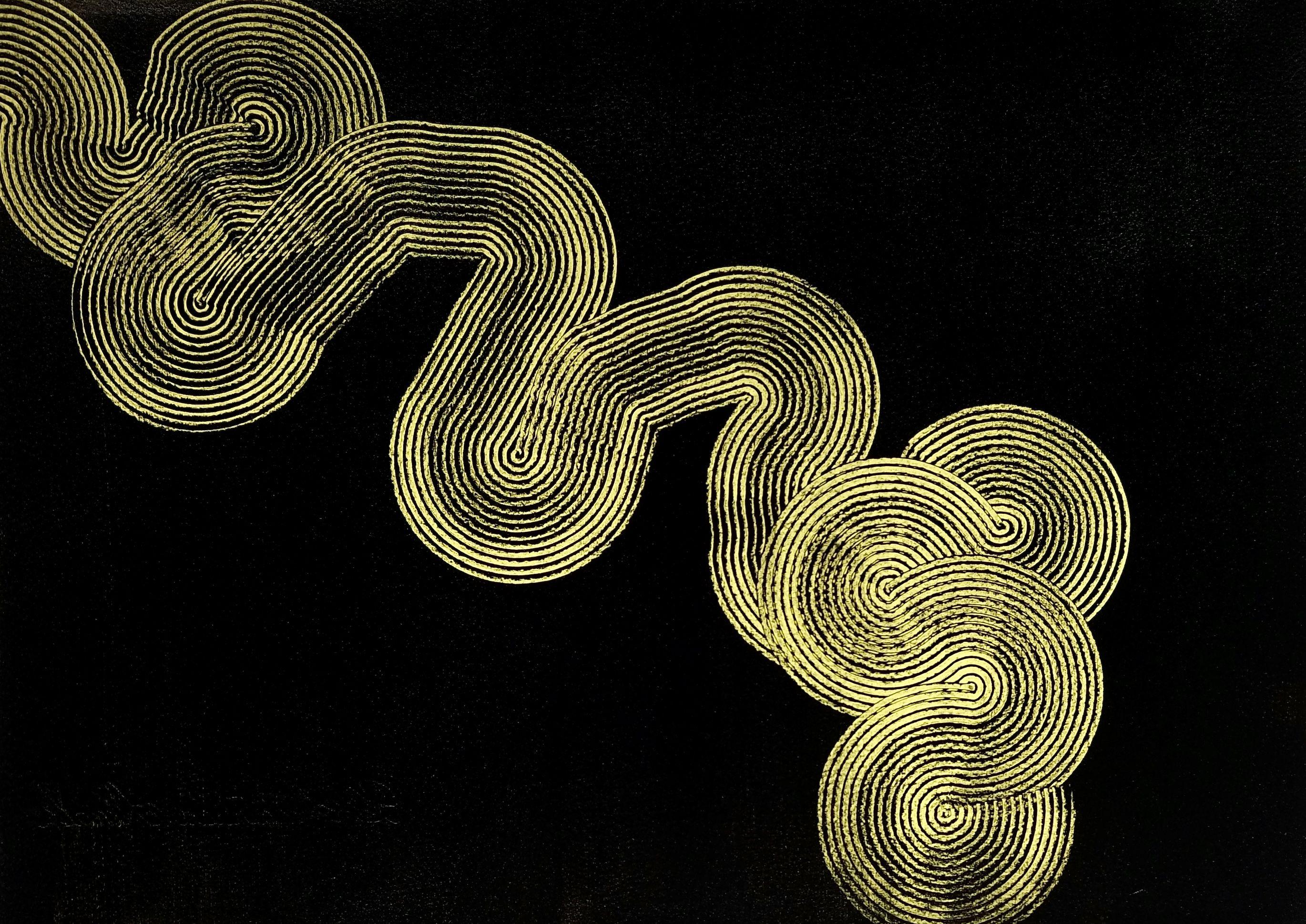 Apokalypsis 2025 7, Gemälde, Acryl auf Papier