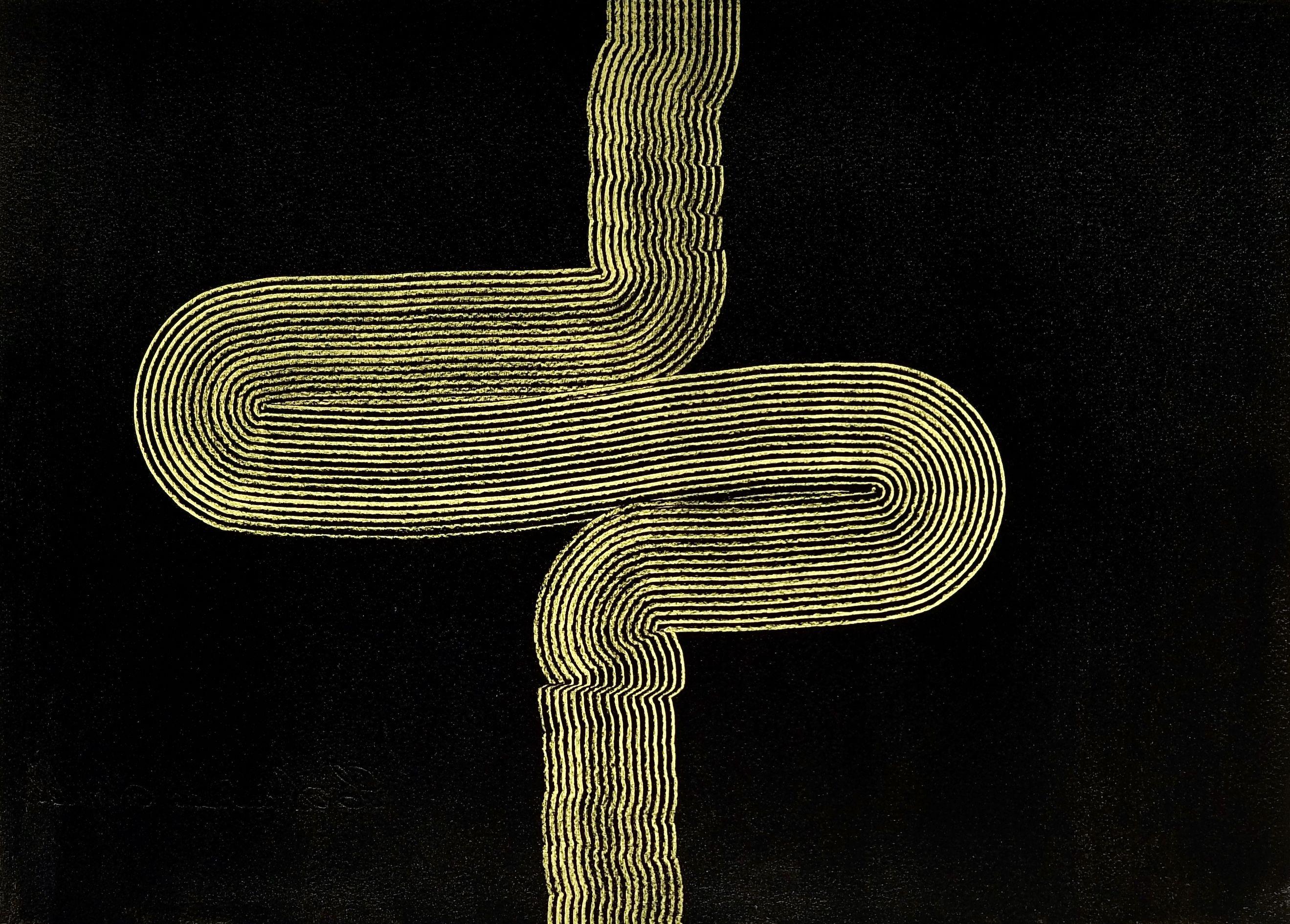 Luca Brandi Abstract Painting – Apokalypsis 2025, Gemälde, Acryl auf Papier