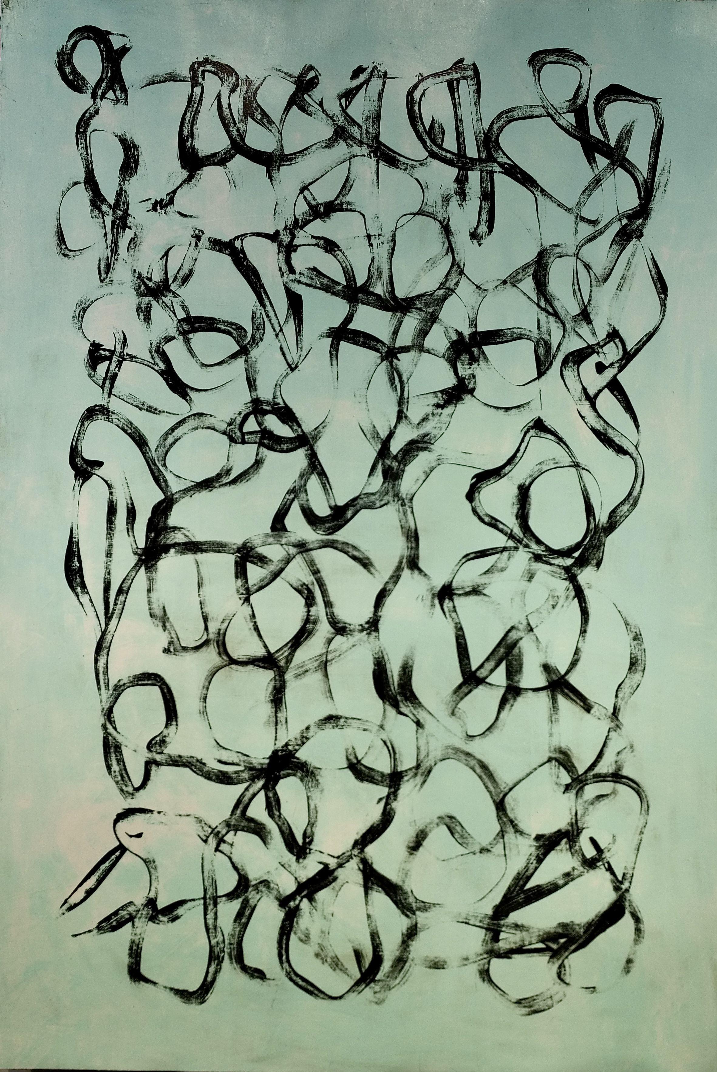 Ich habe dich nicht gehen hören 3, Malerei, Acryl auf Papier