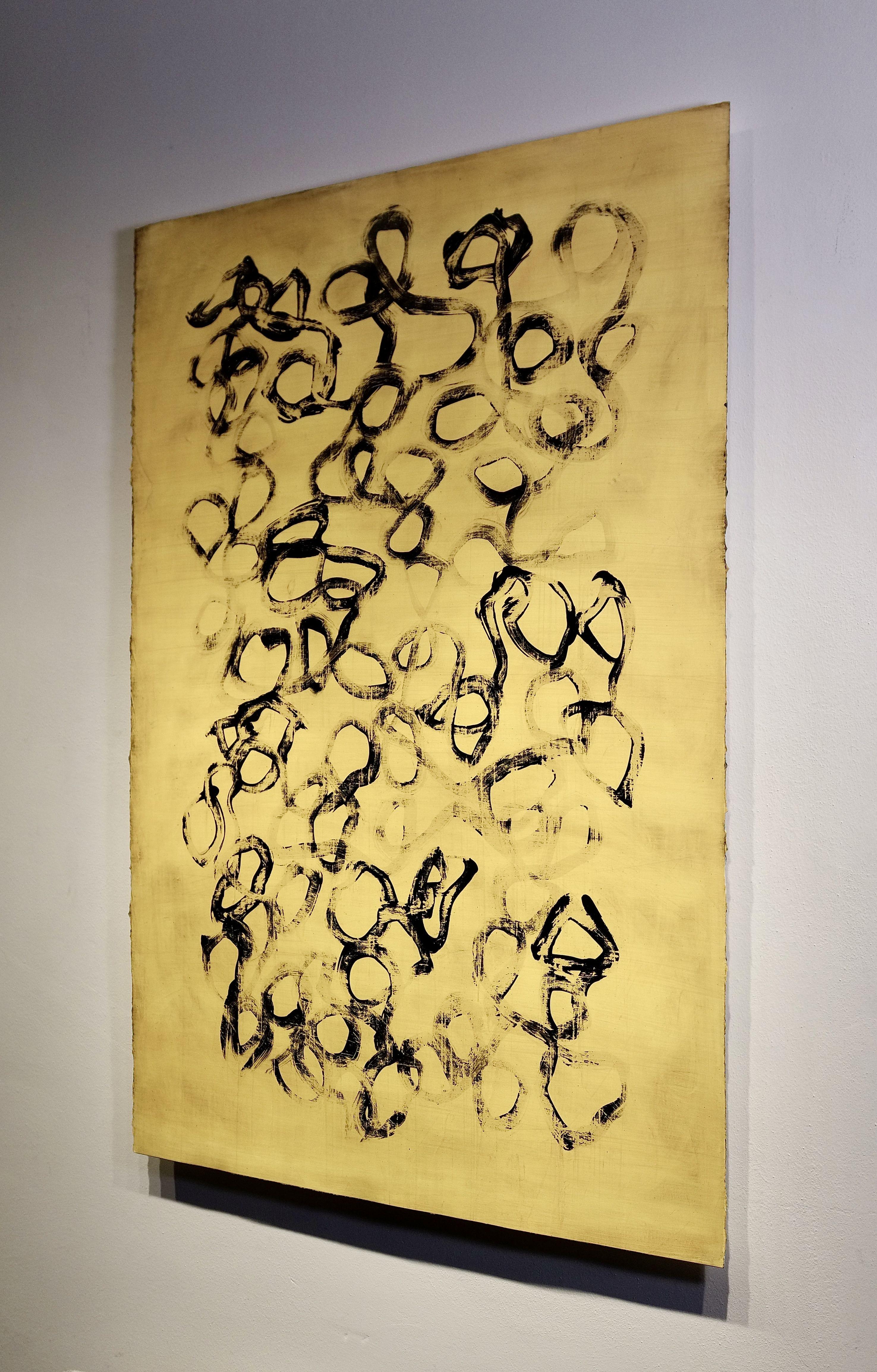 No te oí marchar, Pintura, Acrílico sobre papel - Painting Abstracto de Luca Brandi