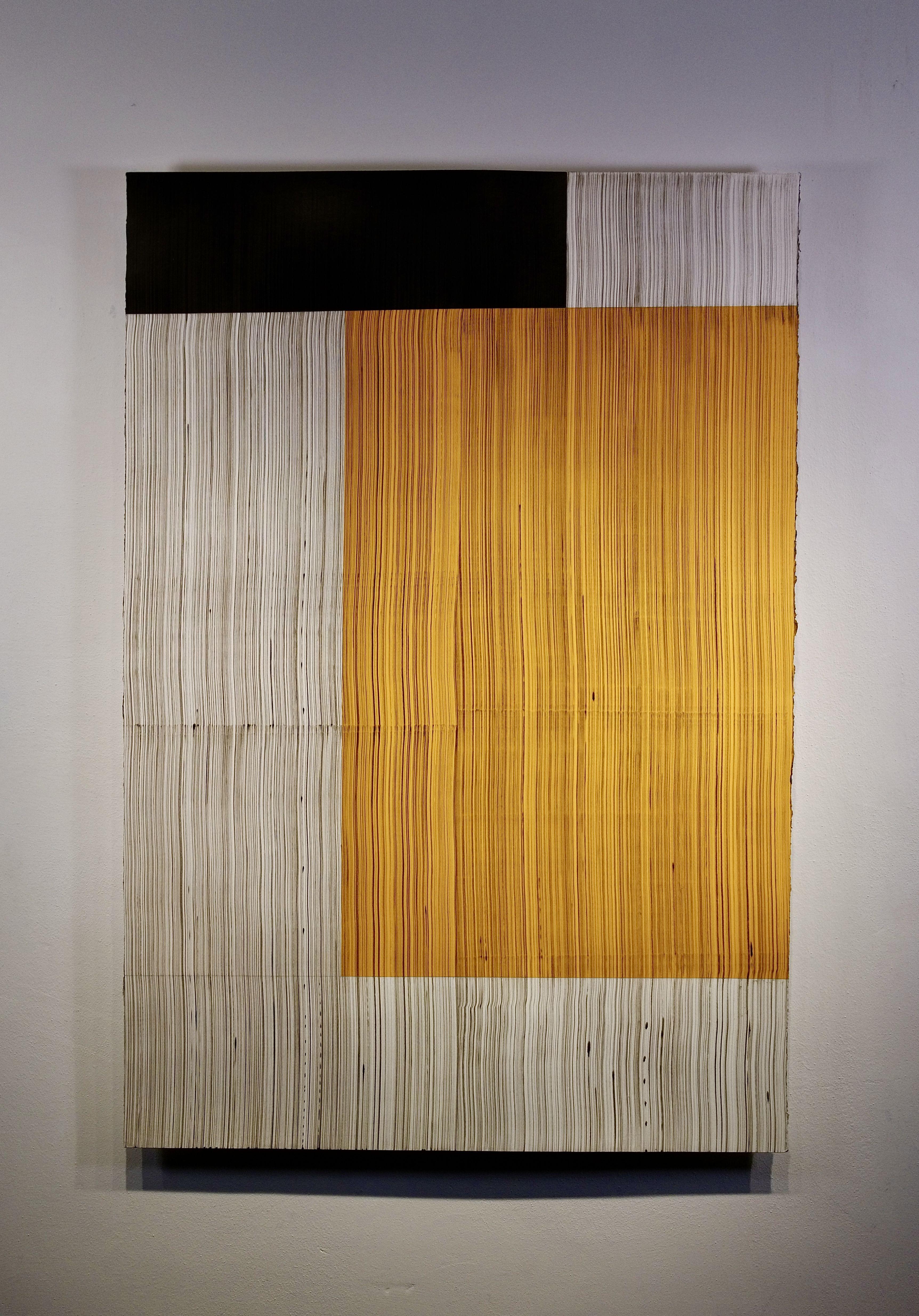 If I only could deceive you 12, Painting, Acrylic on Paper - Brown Abstract Painting by Luca Brandi