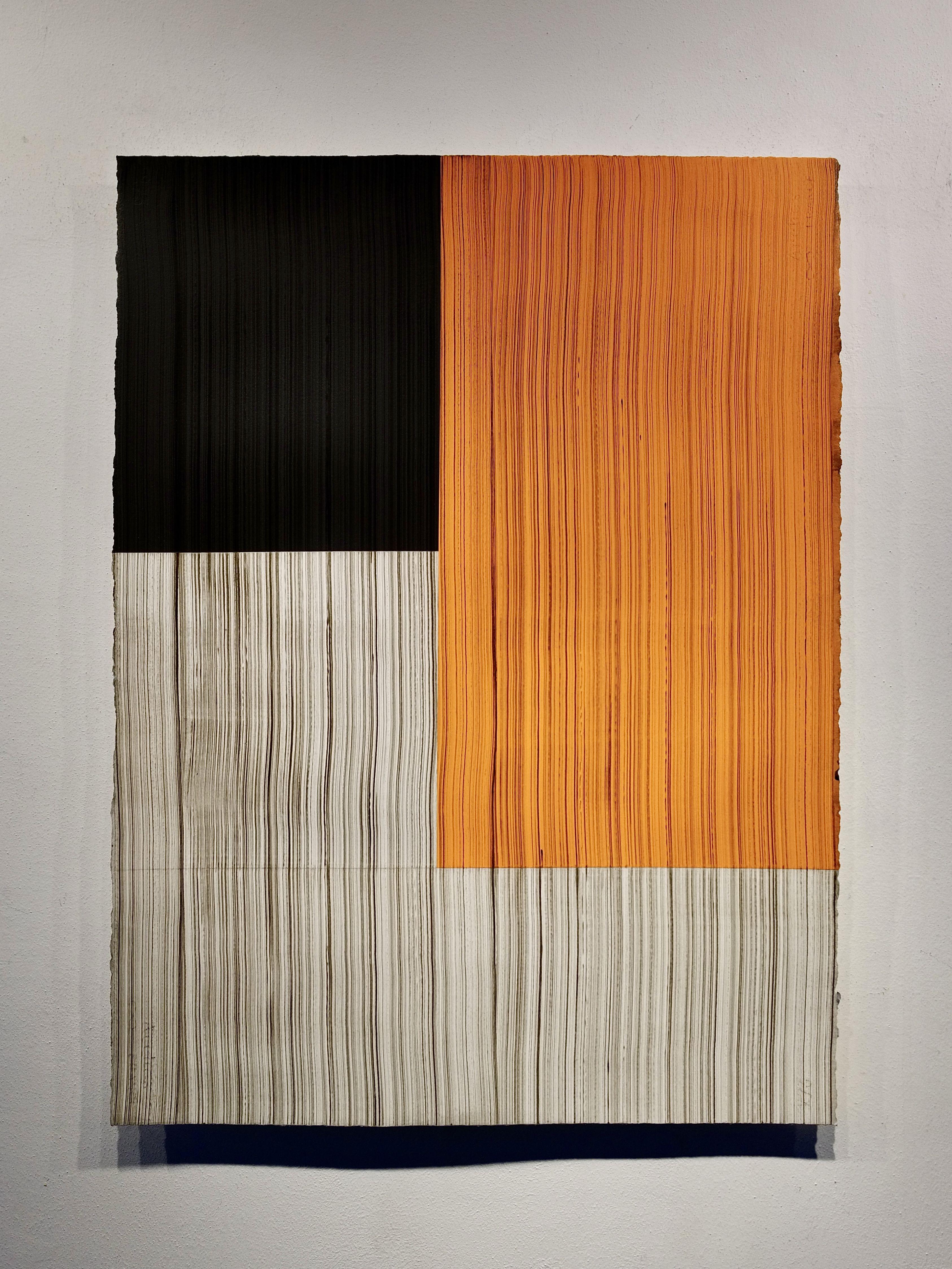 If I only could deceive you 4, Painting, Acrylic on Paper - Brown Abstract Painting by Luca Brandi