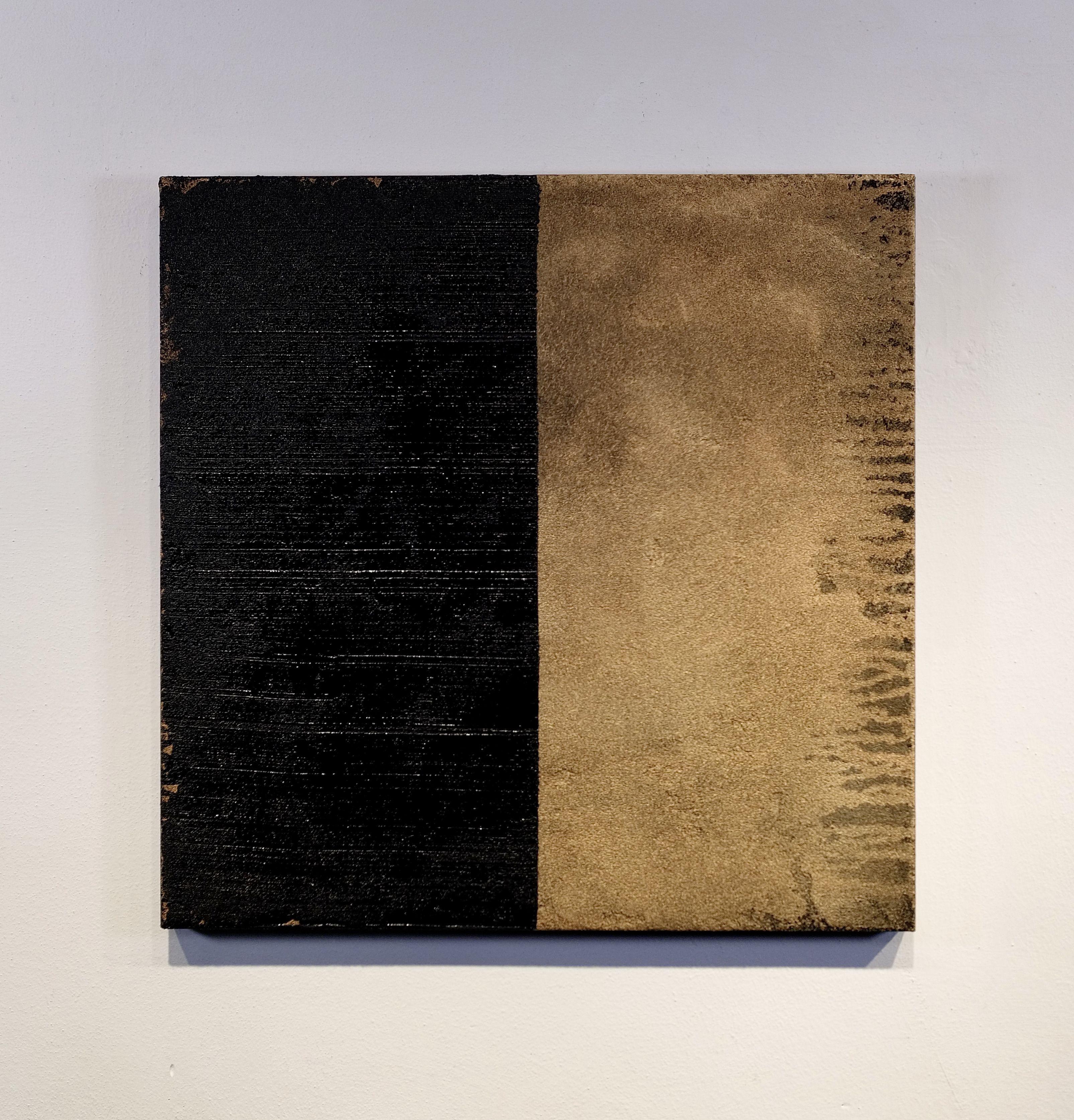The Standing on the shifting sands, Gemälde, Acryl auf Holzplatte – Painting von Luca Brandi