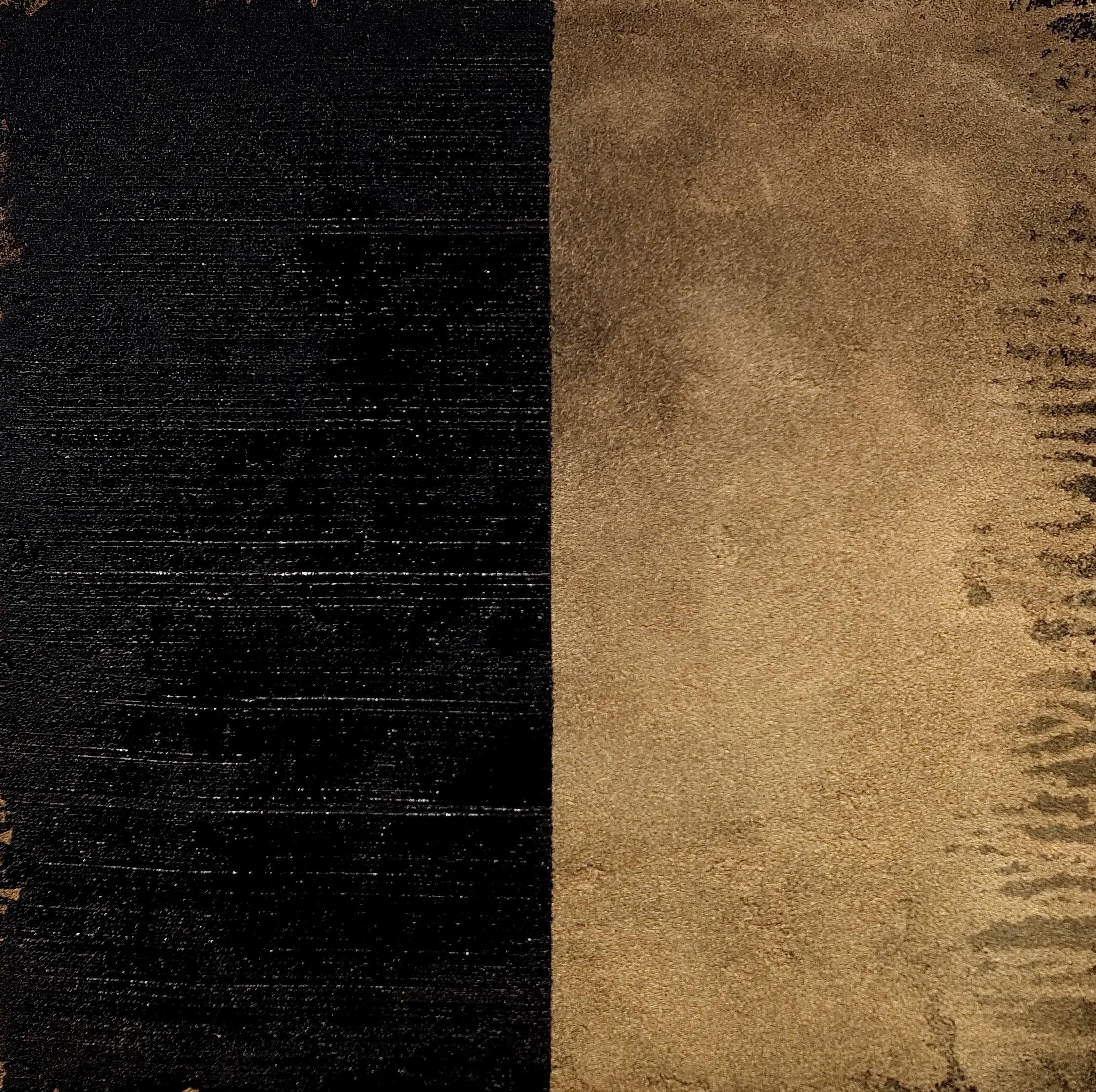 Luca Brandi Abstract Painting – The Standing on the shifting sands, Gemälde, Acryl auf Holzplatte