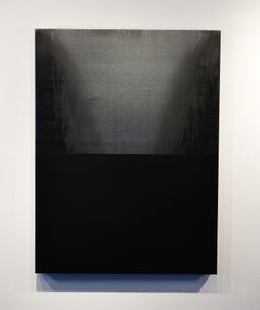 The 13th moon 18 pearl black on black, Painting, Acrylic on Canvas