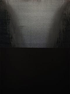The 13th moon 18 pearl black on black, Painting, Acrylic on Canvas