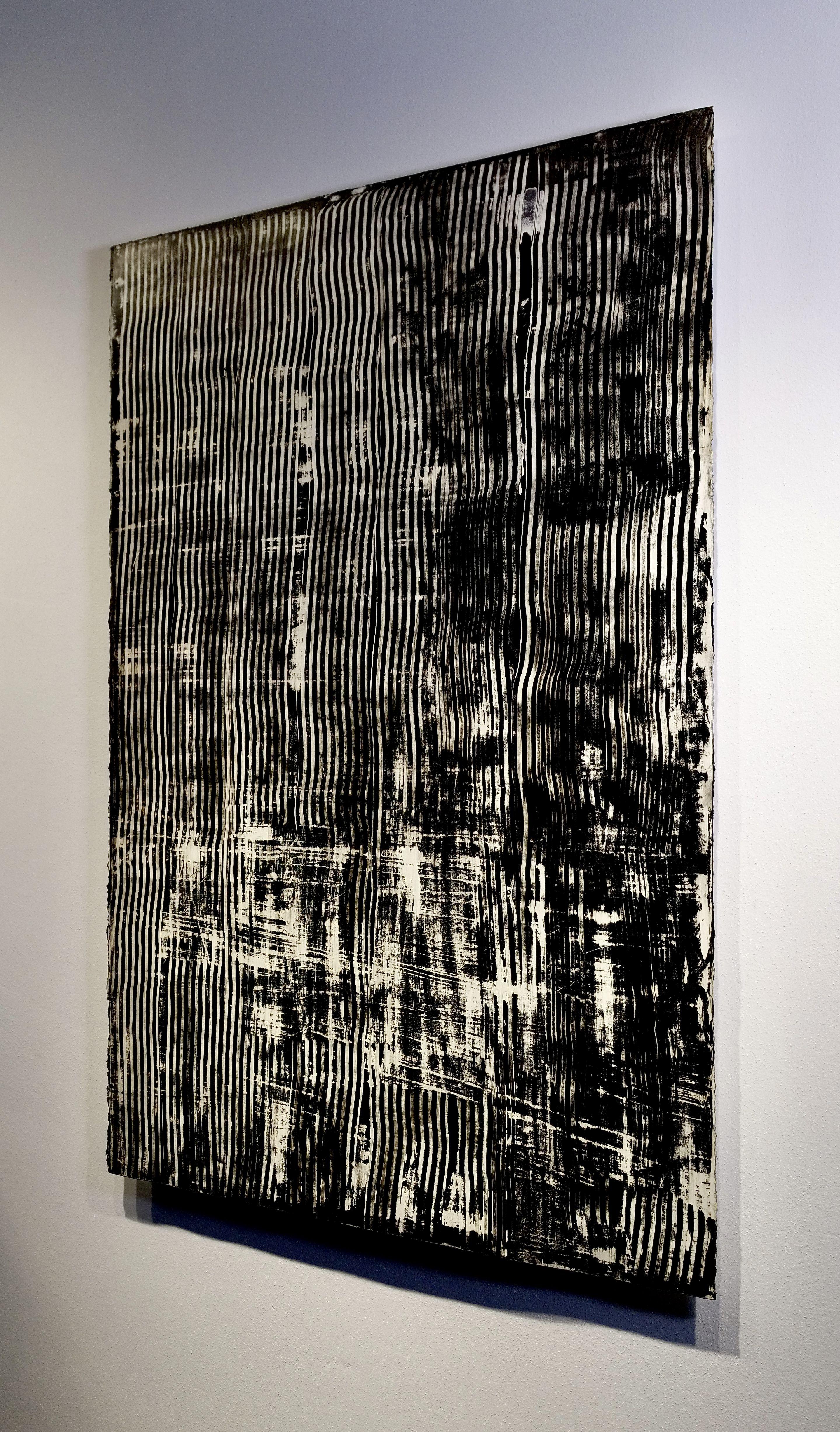 Die späte Nacht, 3 Gespräche, Gemälde, Acryl auf Papier (Abstrakt), Painting, von Luca Brandi