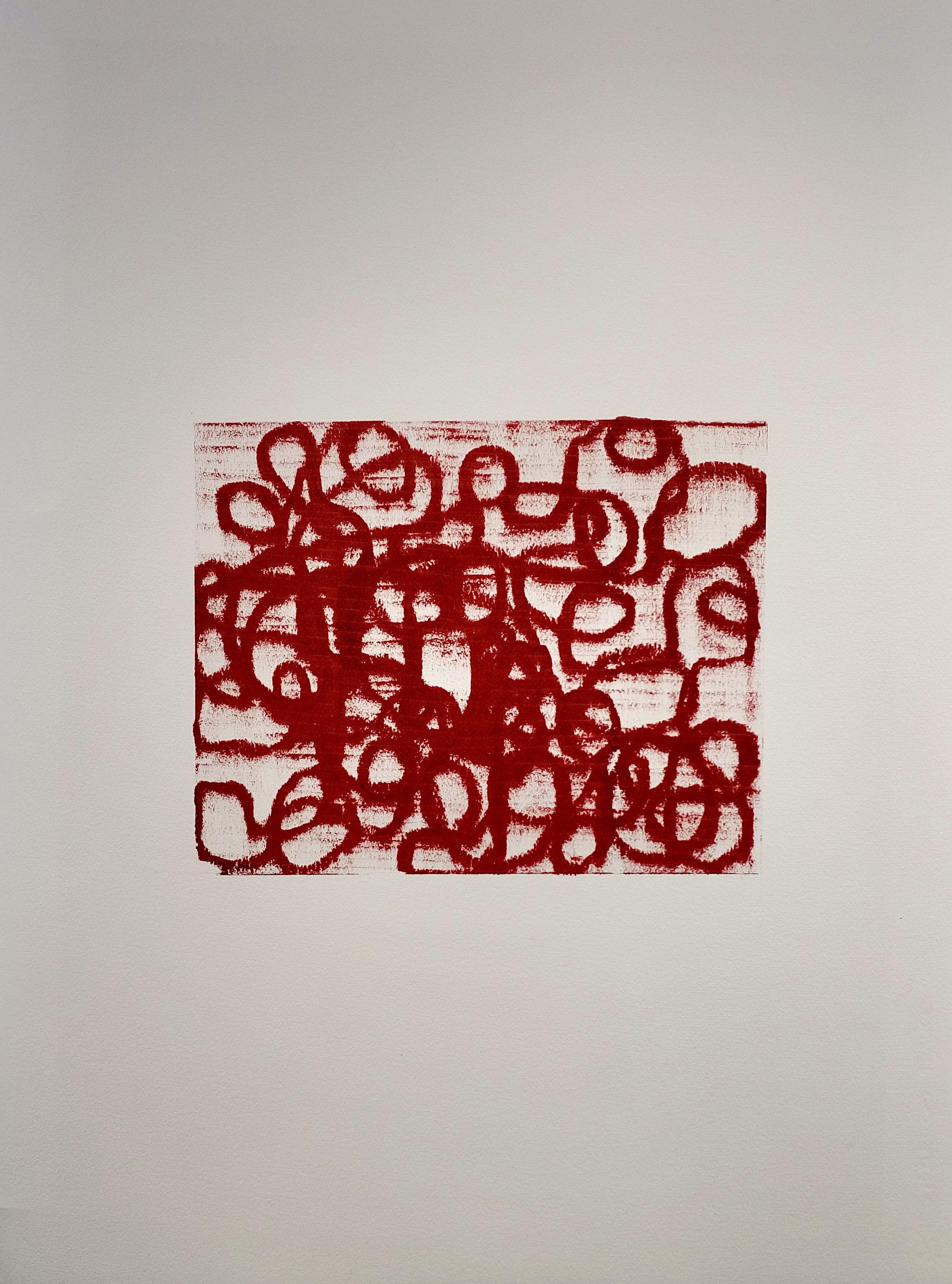 Luca Brandi Abstract Painting – Die nächste Apokalypsis 11, Gemälde, Öl auf Papier