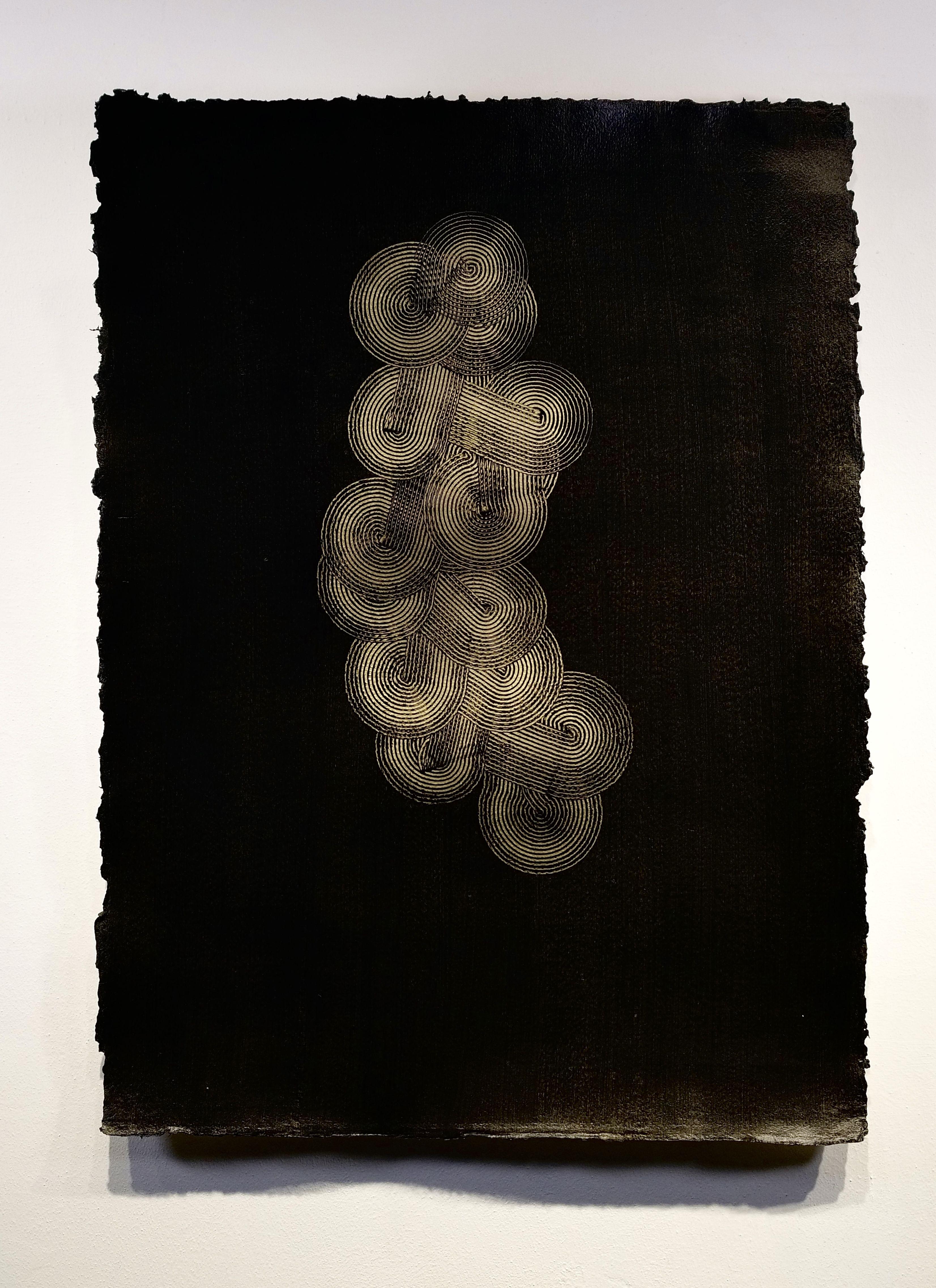 The rest of us 10, Painting, Acrylic on Paper - Black Abstract Painting by Luca Brandi