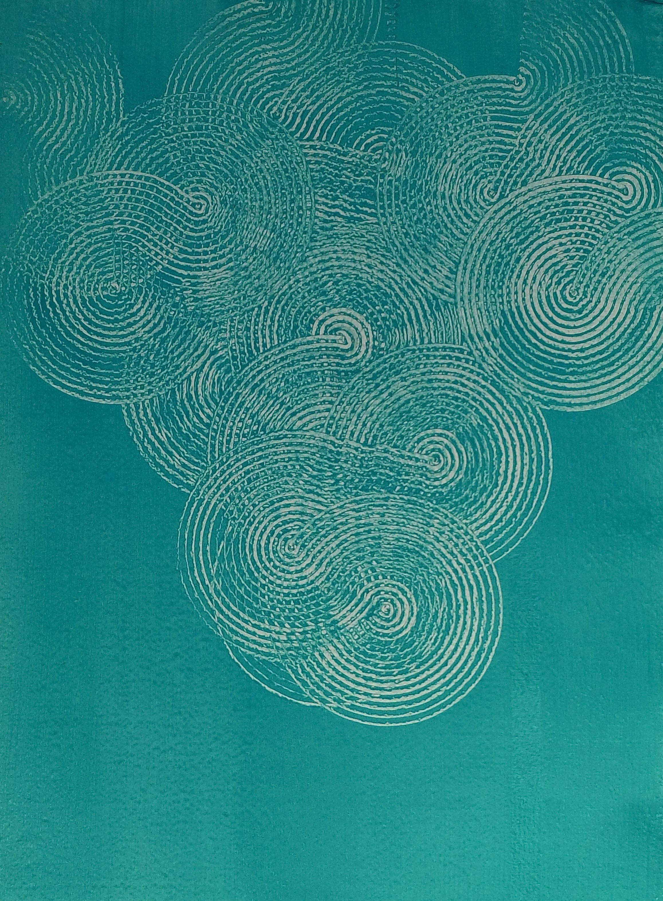 Luca Brandi Abstract Painting - The rest of us 9, Painting, Acrylic on Paper