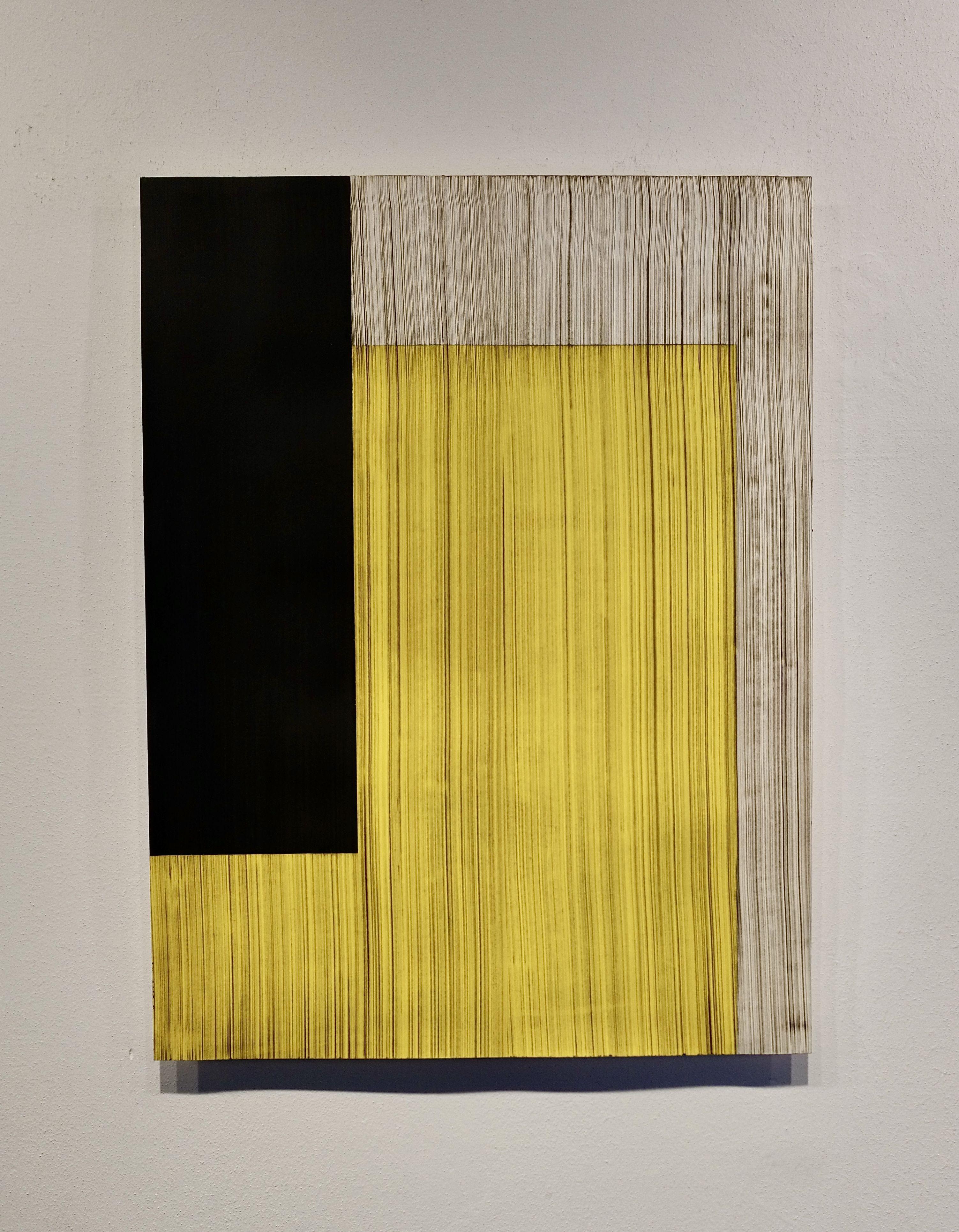 Der dritte Buchstabe 9, Gemälde, Acryl auf Papier – Painting von Luca Brandi