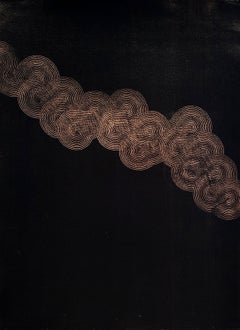 Le vent qui agite l'orge 5, Peinture, acrylique sur papier