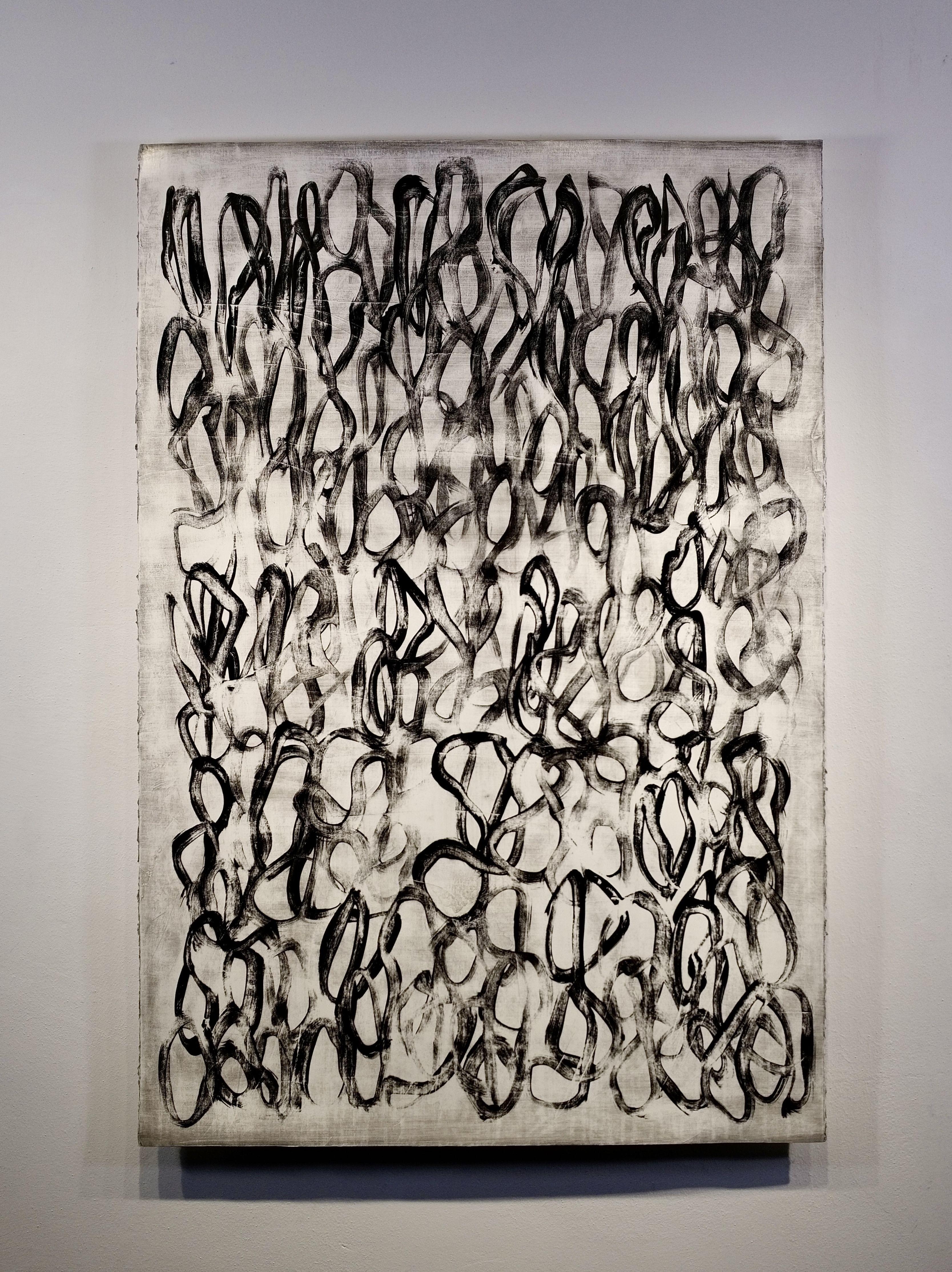 Diese Zeit könnte gut sein 4, Gemälde, Acryl auf Papier – Painting von Luca Brandi