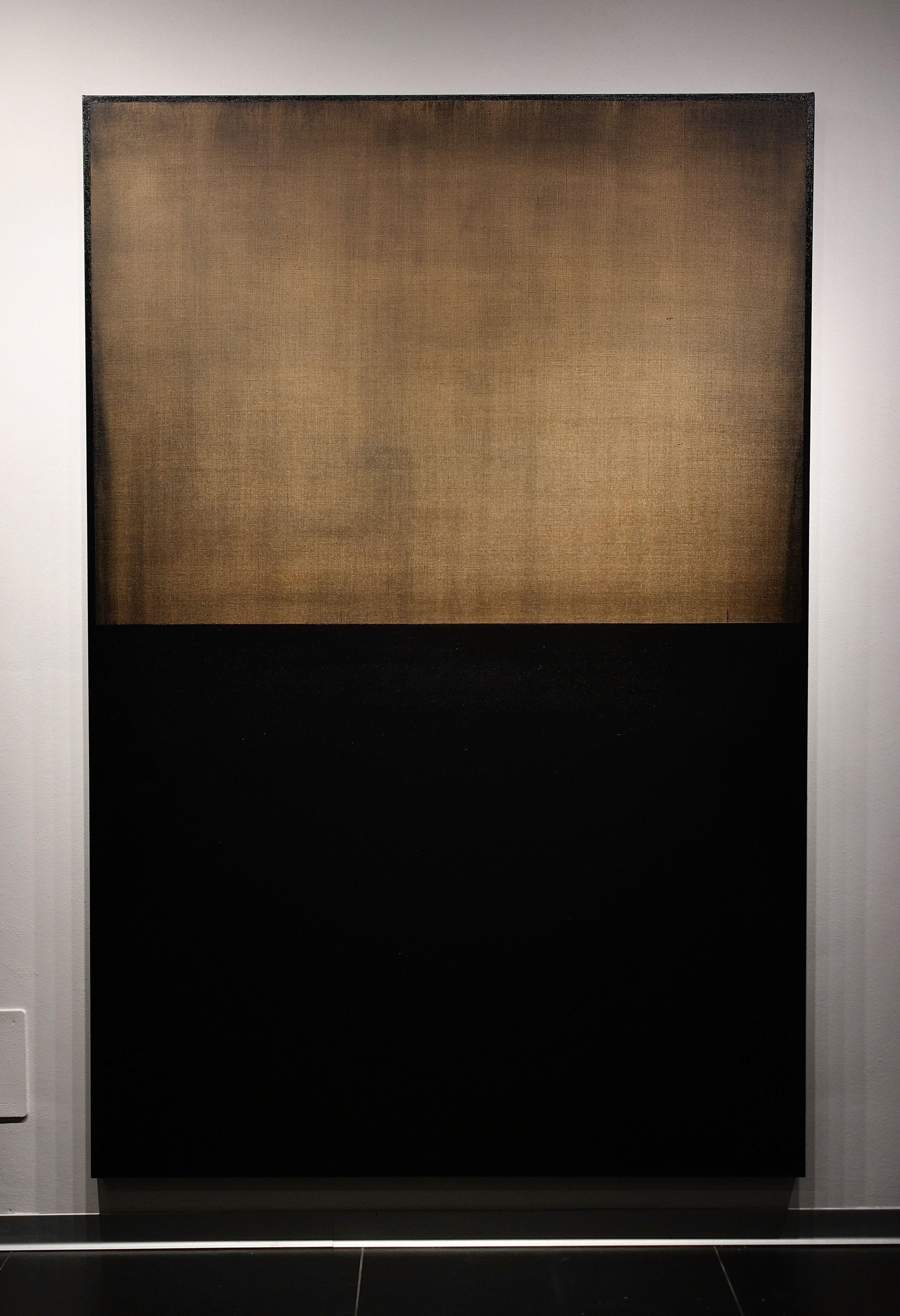 Your arms go around my waist 3, Painting, Acrylic on Canvas - Brown Abstract Painting by Luca Brandi