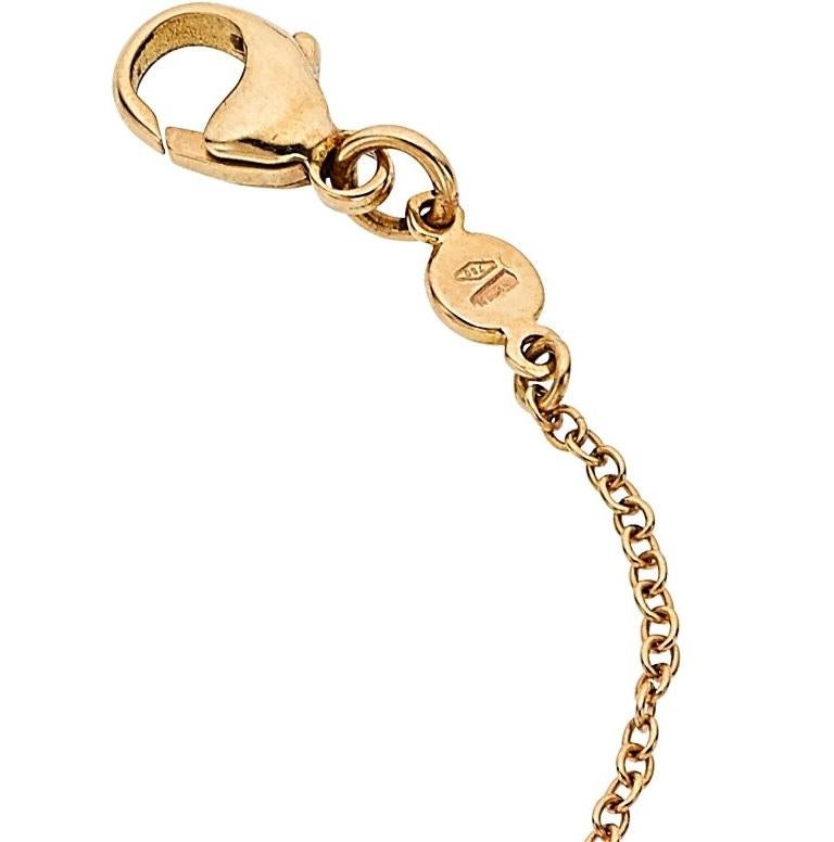 Taille ronde Luca Carati Pendentif Bulb en or rose 18k avec 4,30 ct de diamants et chaîne de 30 pouces en vente