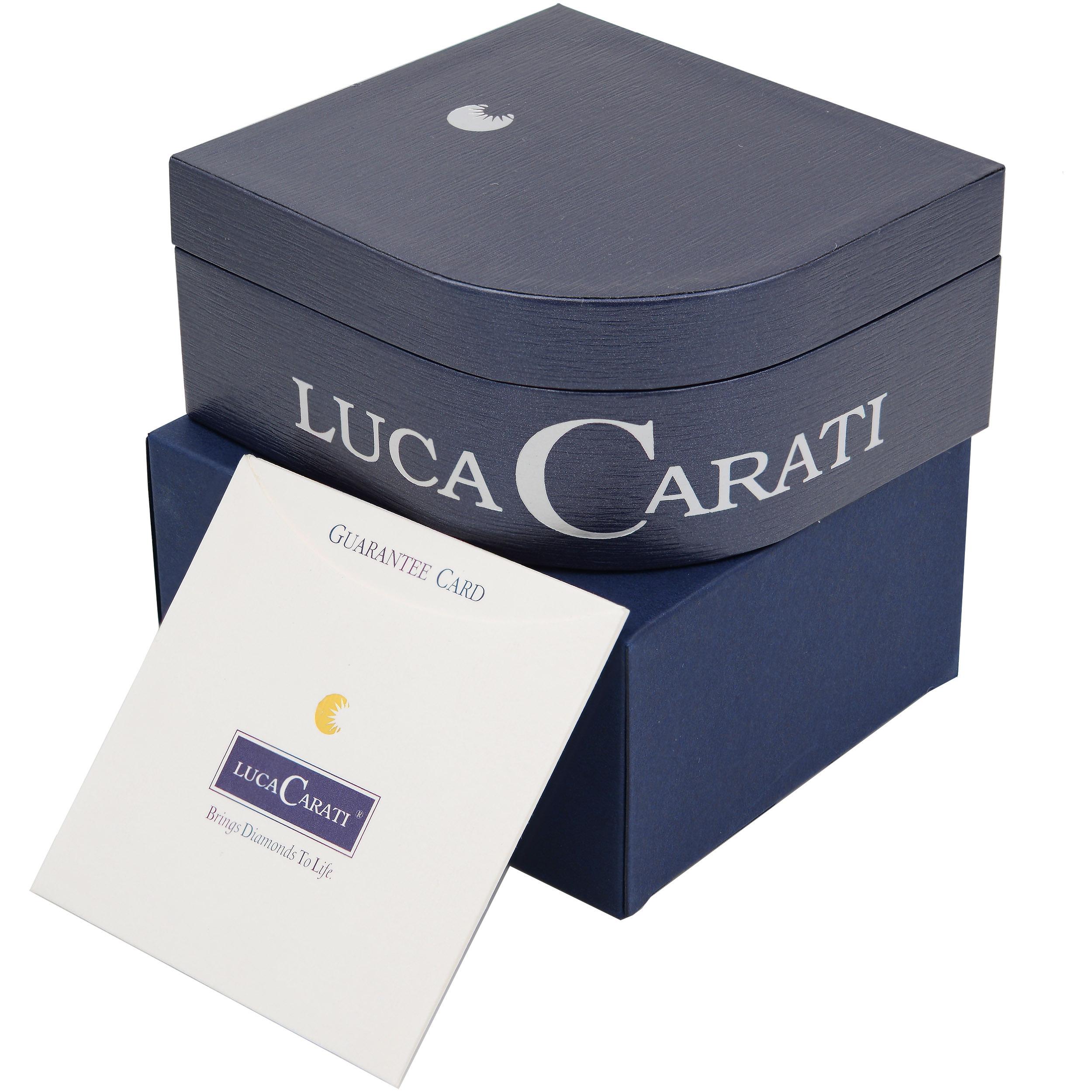 Moderne Luca Carati Bague en or rose 18 carats, calcédoine, pierre précieuse et diamant 0,13 carat en vente