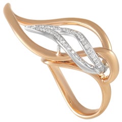 Luca Carati, bague en or blanc et rose 18 carats avec diamants 0,32 carat