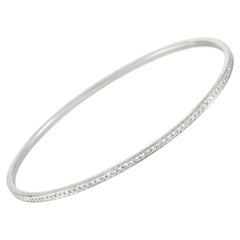 Luca Carati Bracelet jonc en or blanc 18 carats et diamants 1,62 carat