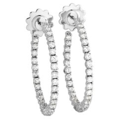 Luca Carati - Boucles d'oreilles en or blanc 18 carats avec un diamant de 1::98 ct (Inside Out)