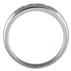Luca Carati 18 Karat White Gold 3-Diamond Band Ring