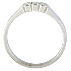 Luca Carati 18 Karat White Gold 3-Diamond Band Ring