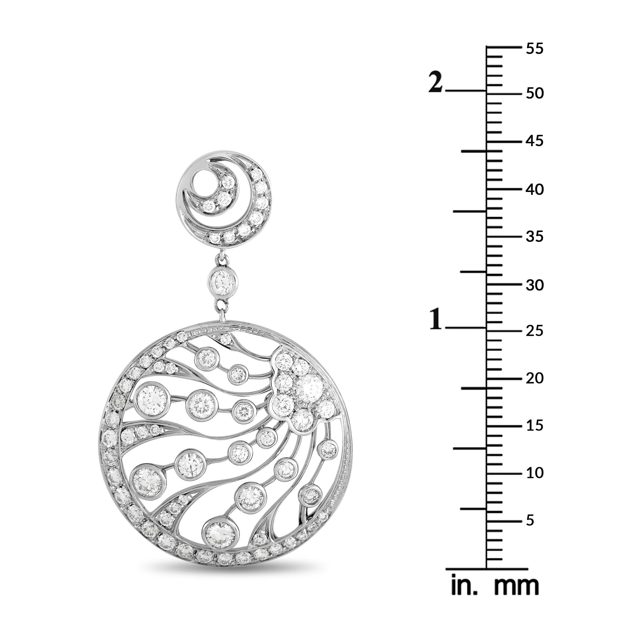 Luca Carati 18K Weißgold 4::13 Karat Diamant Ohrringe 1