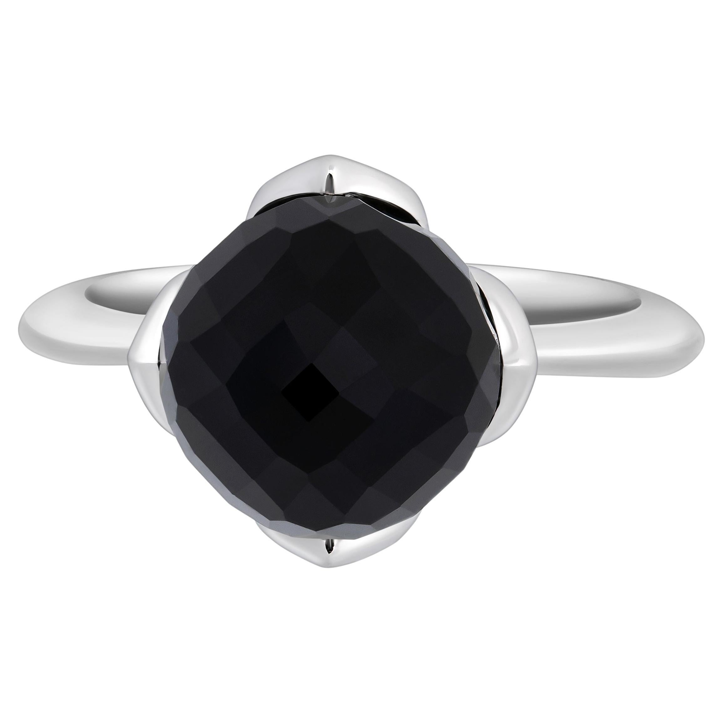 Luca Carati 18k White Gold And Onyx Ring