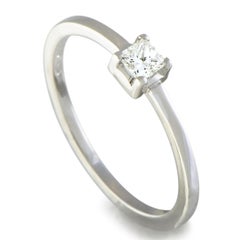 Luca Carati 18K White Gold Diamond Solitaire Ring