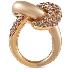 Luca Carati 18K Yellow Gold 2.83 ct Brown Diamond Ring