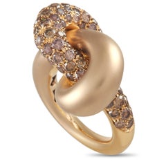 Luca Carati 18K Yellow Gold 2.83 ct Brown Diamond Ring