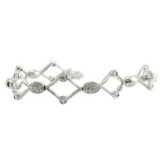 Luca Carati Bracelet diamant en or blanc 18K Italien .70 TDW